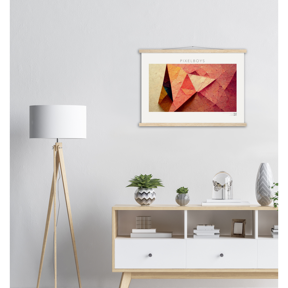 Poster Set mit Leisten aus Holz - Paper Fall-No. 2: "Autumn Corner" - "Herbst Ecke" - Künstler: John Grayst - Pixelboys - Poster mit Herbstmotiven & Holzleisten