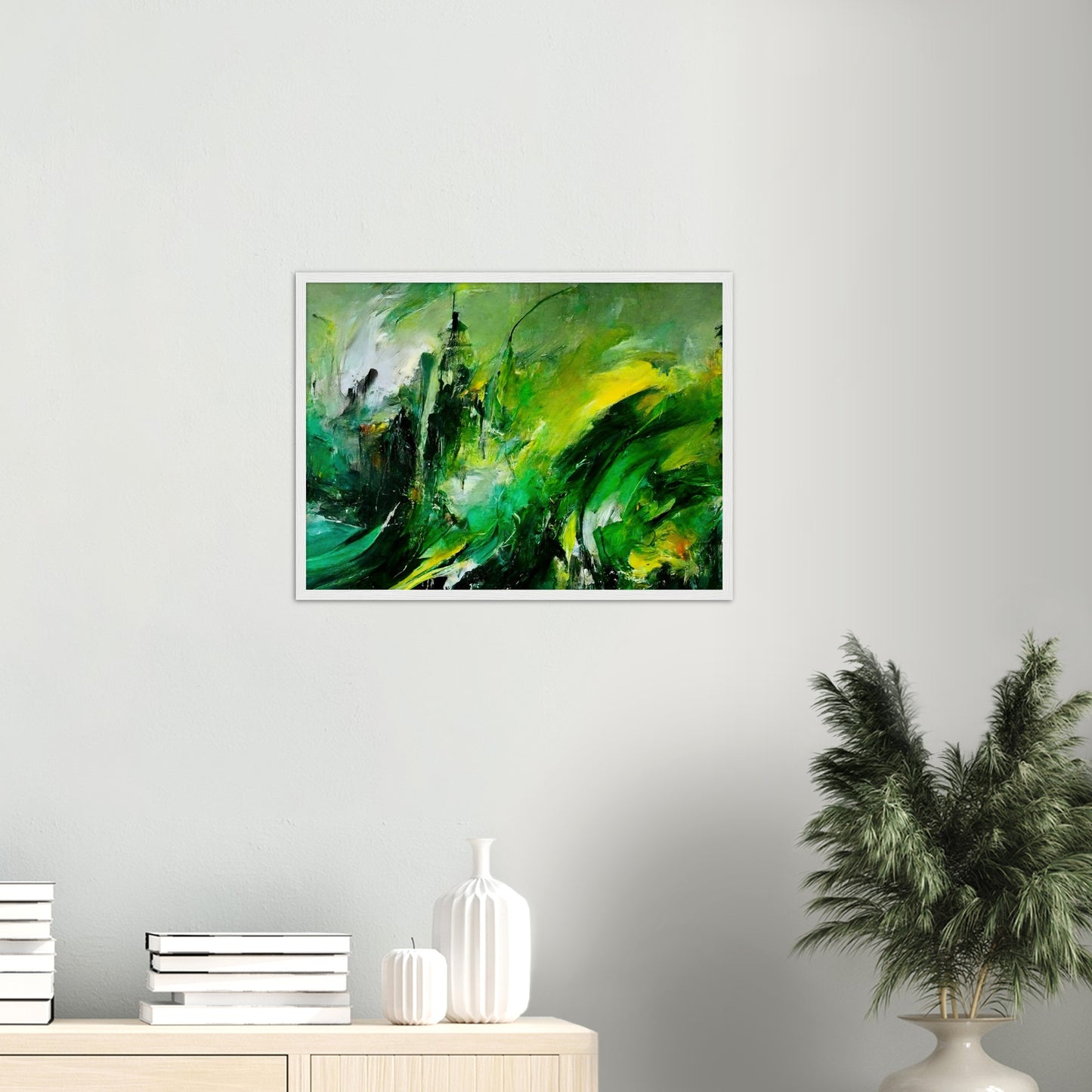 Poster mit Holzrahmen - „Revenge of Nature“ - The Capitol - Washington D.C. - Ölgemälde - Capitol - Abstract - USA - Planet - Fineart - Green Sea - Wandkunst - Holzrahmen - Poster with frame - Abstract Green - artwork - art brand - printed cup personalized - Holzleisten - pixelboys - Kunstdrucke - wandbilder - wall art - Kunst auf Tassen  - Office Poster - Gastrotassen - Wanddekoration - Fineart  - Colorfull - Dynamic - Acrylkunst - Geschenkidee - Office Poster - Acryldruck - Abstrakte Kunst -