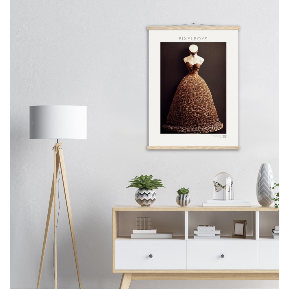 Poster mit Leisten in Museumsqualität - Art Du Café - Hot Fashion - No. 3 - Mariella - Kaffebohnen Liebe ♡ Museum ♡ -Chicco di caffe - Amore ♡ - Kaffee Liebe ♡-t azza di caffè per favore ♡ - Cioccolata calda ♡ - Künstler: "The Unknown Artist Nb-517" - Kunstdruck - Wandbild - Poster - Pixelboys - Atelier - Mailand - Rom - Neapel - Turin - Palermo - Paris - Catania - Florenz - Genua - Bologna - Bari - 