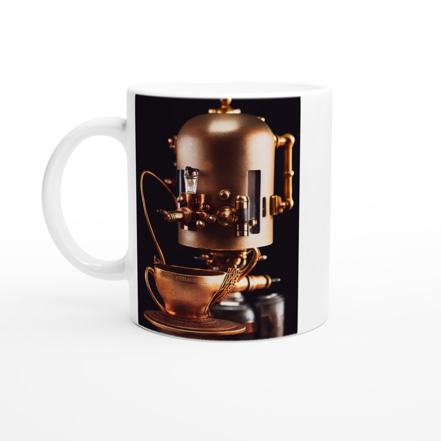 Personalisierbare Tasse - Steampunk - Coffee Maker - No.7 - Collection Cup - Pixelboys - Wandbild - Kunstwerk - Hotelkunst - Kunst auf Postern - Fine Art - Steampunk - Future - Maschine - Poster with frame - Office Poster - Art Brand - Pixelboys - Coffee House - Restaurant Poster - Wall Art - Kunstdruck - Geschenkidee - Kunst auf Acrylglas - Future Coffee Cup - Personalisierbare Tasse - Gastro Tasse - exklusiv - Acryldruck - Gastronomie Poster - Hotelposter - Teestube - Steam Punk Kitchen -   