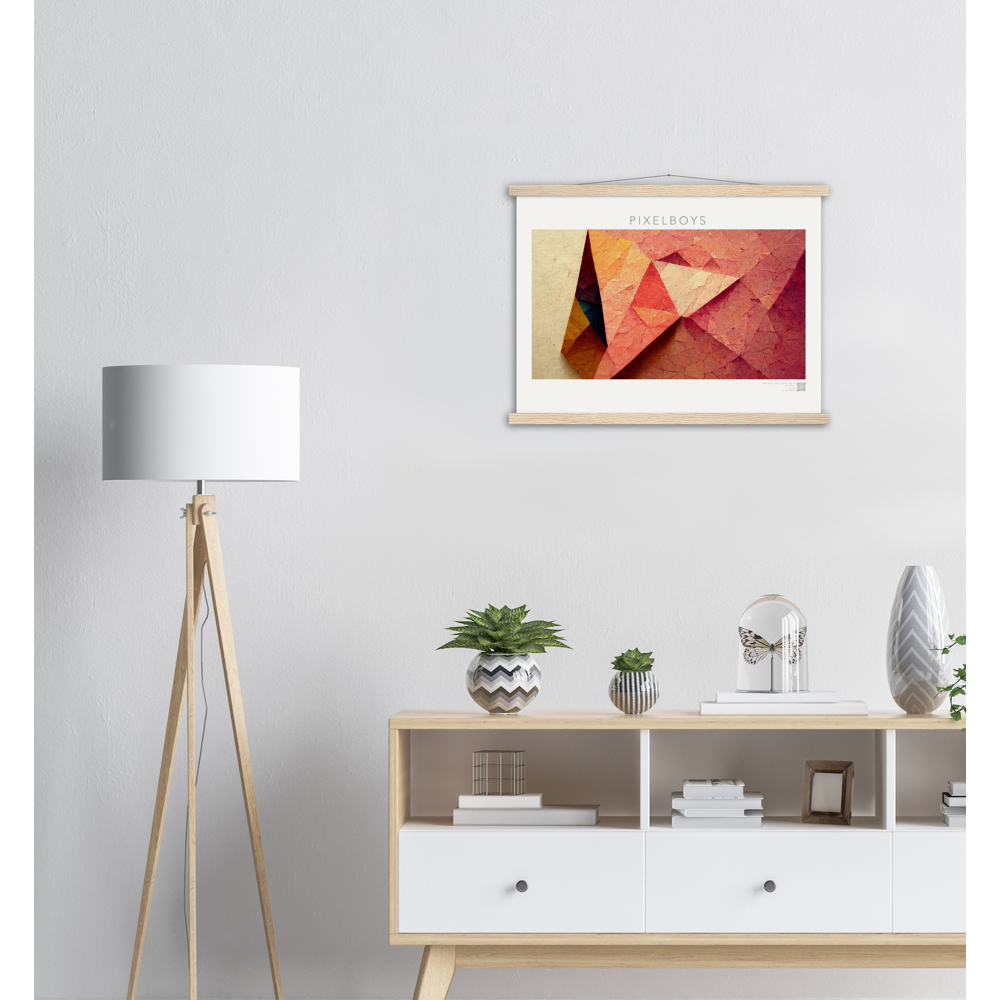 Poster Set mit Leisten aus Holz - Paper Fall-No. 2: "Autumn Corner" - "Herbst Ecke" - Künstler: John Grayst - Pixelboys - Poster mit Herbstmotiven & Holzleisten