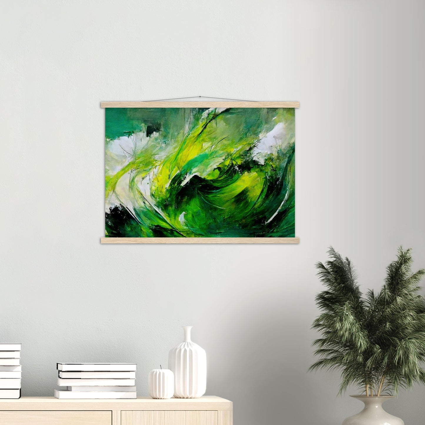 Poster mit Leisten (Holz) in Museumsqualität - Green Storm - Ölgemälde - Grüner Sturm - Abstract - Klima - Planet - Fineart - Green Sea - Wandkunst - Holzleisten - Poster with frame - Abstract Green Kollektion - artwork - art brand - printed cup personalized - pixelboys - Kunstdrucke - wandbilder - wall art - Kunst auf Tassen - Office Poster - Gastrotassen - Wanddekoration - Fineart  - Colorfull - Dynamic - Geschenkidee - Acrylkunst - Geschenkidee - Office Poster - Acryldruck - Abstrakte Kunst -