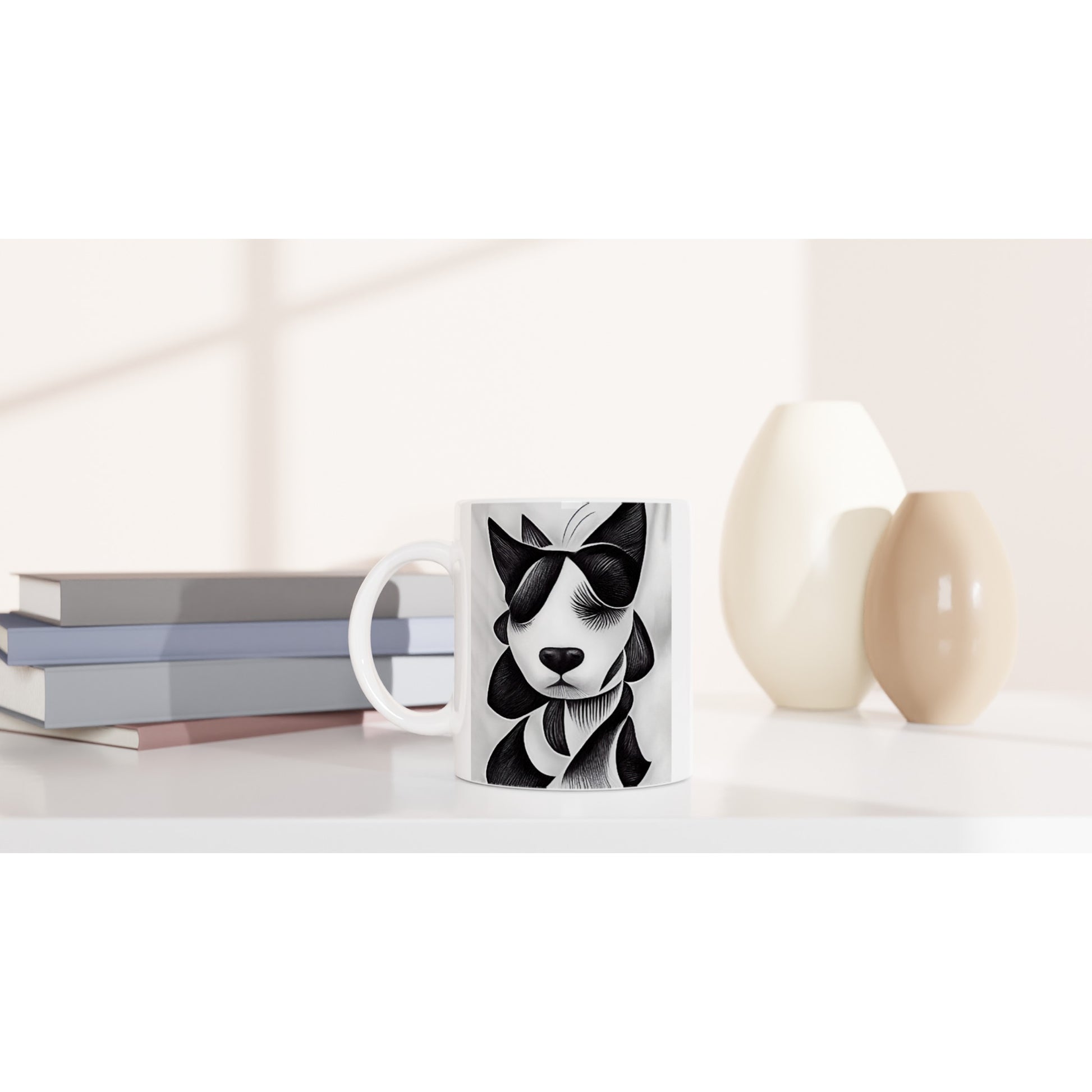 Personalisierbare Tasse - Doodle Mania "a dog named Muffin"- No.4 - personalized mug - Acryldruck - Wandbild - doodle mania art collection - wall art - Hunde - Doodle Kunst - dogs- doodle posters and art prints - Poster mit Rahmen - doodle artwork - Acrylbild - Kunstdruck - Wandbild - office Poster - Poster with frame -  Künstler: Pixelboys & The Unknown Artist Nb.517 - keith haring - Gastro Art - anti stress art - Art Brand - Kunstdruck -