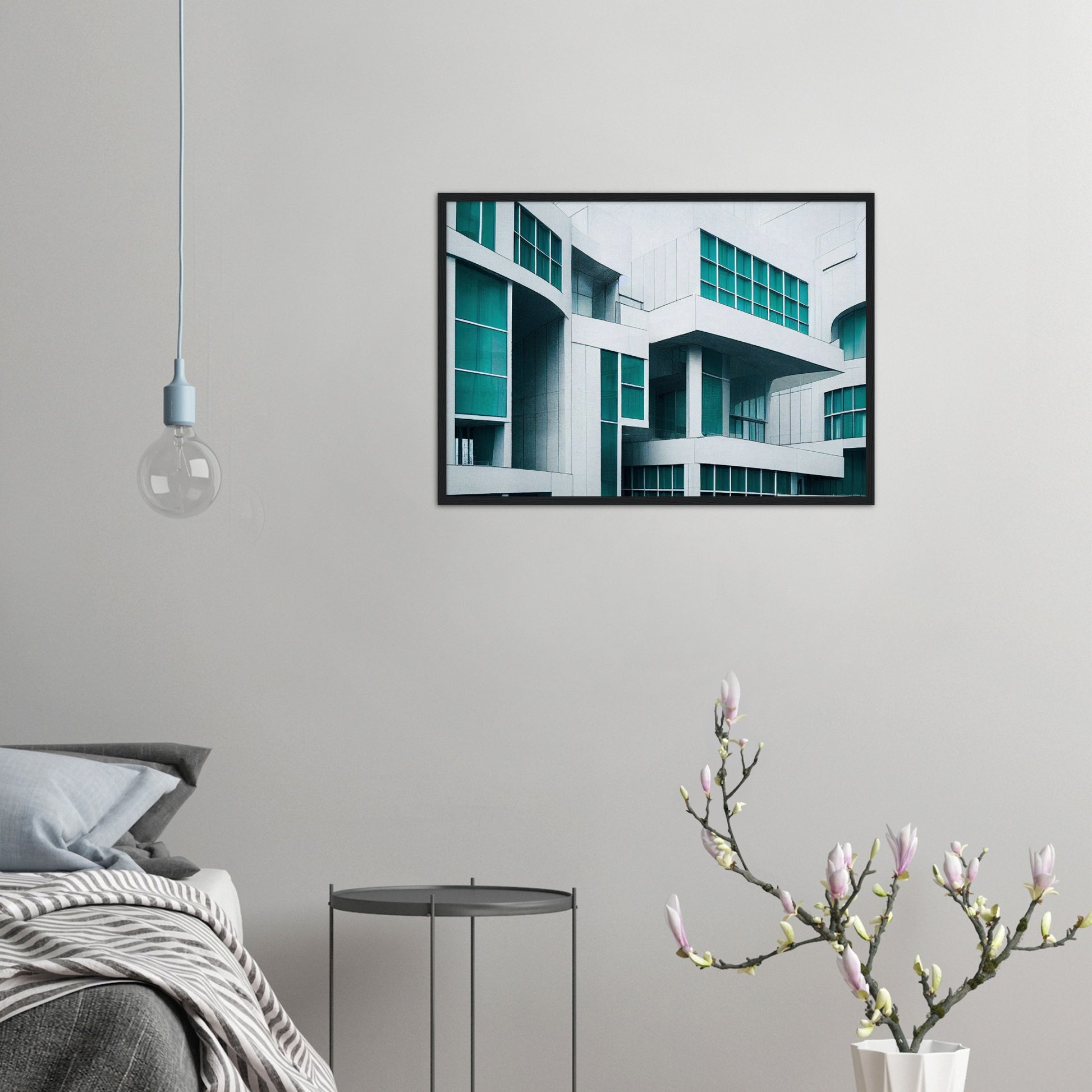 Poster mit Rahmen (Holz) - in Museumsqualität - Modern Architecture - Rotterdam  - Dutch Art - Design of Art - Fineart - Wandkunst - Poster with frame - vintage architecture - dutch future architecture  - home castle - artwork - art brand - printed cup personalized - pixelboys - Holland - Kunstdrucke - wandbilder - wall art - Kunst auf Tassen - Office Poster - Gastrotassen - Wanddekoration - Geschenkidee - Skyline - Rotterdam - city Architecture - urbanism - Geschenkidee - Acryldruck -