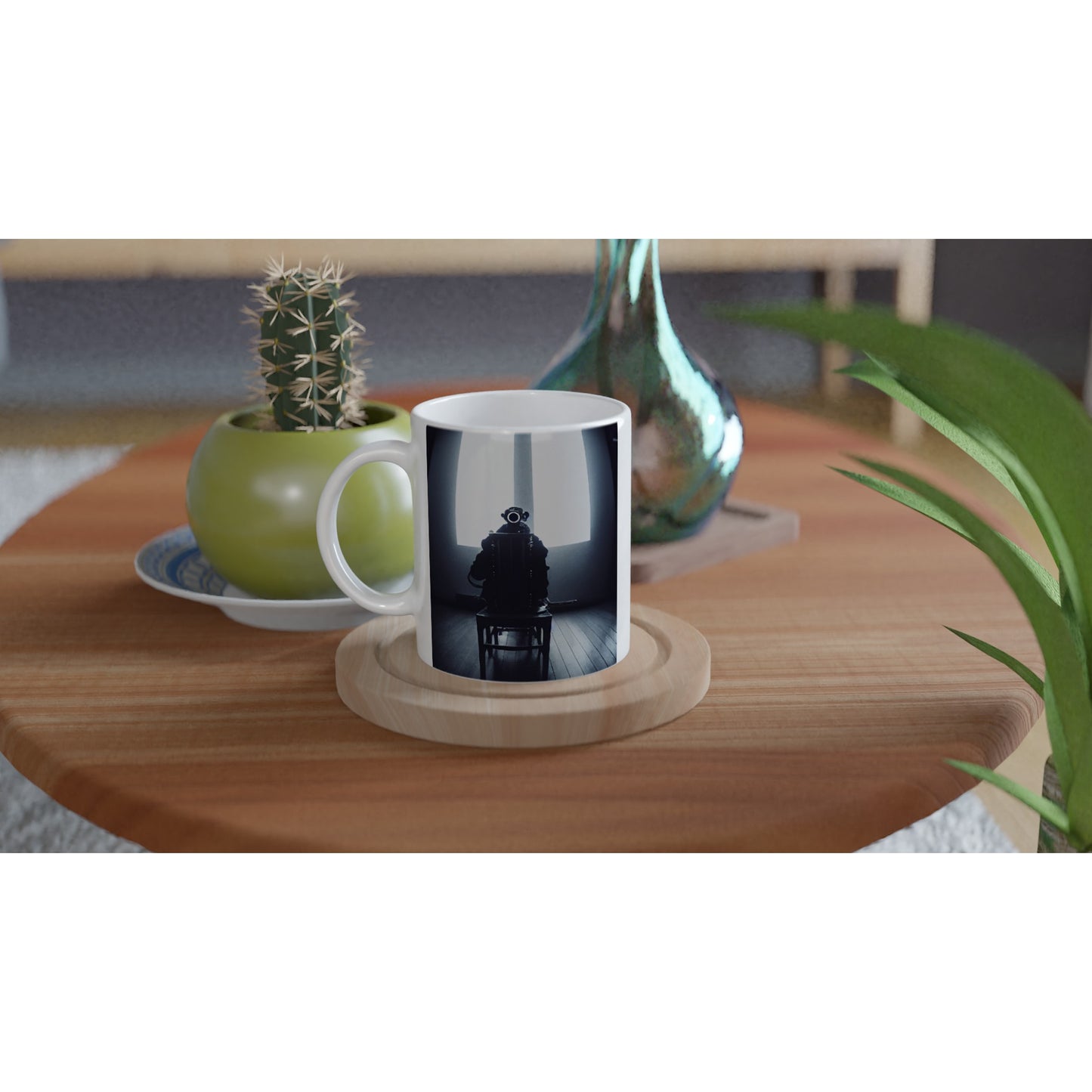 Personalisierbare Tasse - Sad Robots - 2022 - "Lonely"- No.3 - Wandkunst - Customizable Coffee Cup - Museumsqualität - Kunstdruck - Traurige Roboter - Steampunk - Acryldruck - Sad Robots - Maschine - Personalized Gifts - Terminator - blech - traurig - sad - nr.5 lebt - zukunft - Kunstwerk - Office Poster - Poster mit Rahmen - Kaffee Tasse - Poster mit Leisten - Bedruckte Tassen - Kunst Marke - Art Brand - Wandbild - Kunstdrucke - Künstler: John Grayst & Pixelboys - emotional robots - Geschenkidee -