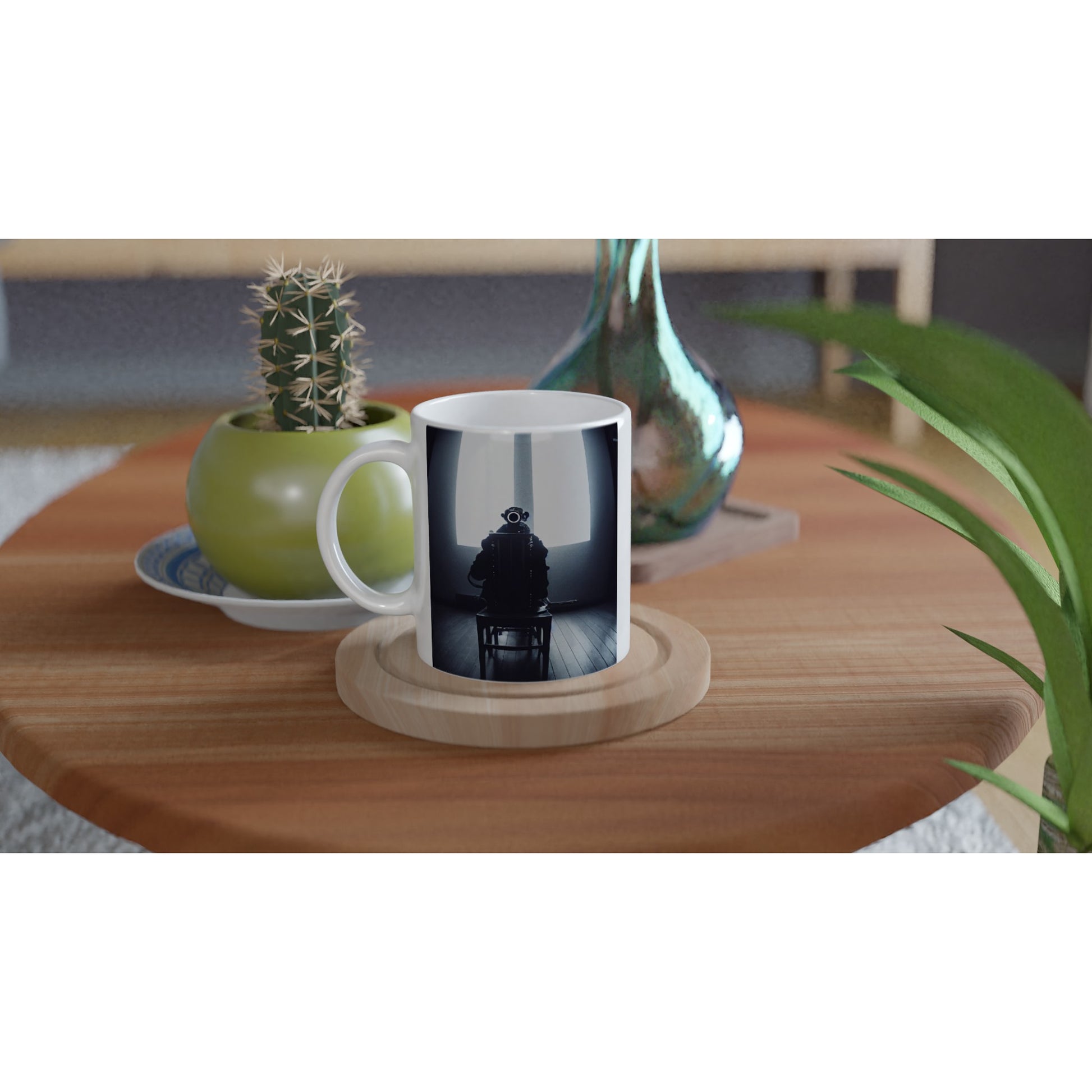 Personalisierbare Tasse - Sad Robots - 2022 - "Lonely"- No.3 - Wandkunst - Customizable Coffee Cup - Museumsqualität - Kunstdruck - Traurige Roboter - Steampunk - Acryldruck - Sad Robots - Maschine - Personalized Gifts - Terminator - blech - traurig - sad - nr.5 lebt - zukunft - Kunstwerk - Office Poster - Poster mit Rahmen - Kaffee Tasse - Poster mit Leisten - Bedruckte Tassen - Kunst Marke - Art Brand - Wandbild - Kunstdrucke - Künstler: John Grayst & Pixelboys - emotional robots - Geschenkidee -