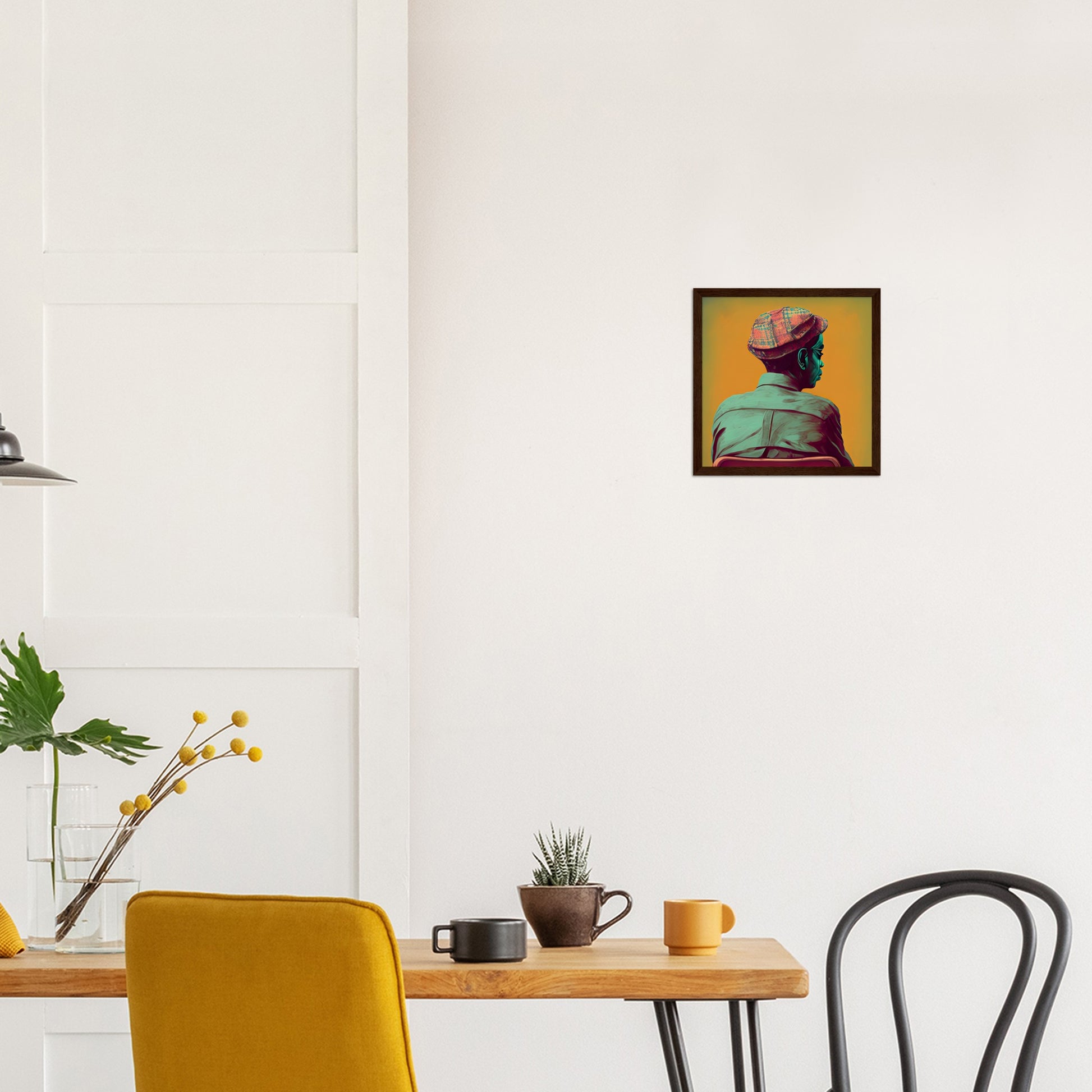 Poster mit Rahmen (Holz) - in Museumsqualität - Listening - The Father - Conrad - rasism - motherhood - Posterleisten - USA - Fineart - Posterrahmen  - Wandkunst - Holzrahmen - Poster with frame - people of color - artwork - art brand - printed cup personalized - Holzleisten - pixelboys - Kunstdrucke - wandbilder - wall art - Kunst auf Tassen  - Office Poster - Gastrotassen - Wanddekoration - Acrylkunst - Geschenkidee - Office Poster - Acryldruck - Abstrakte Kunst - Family Art -