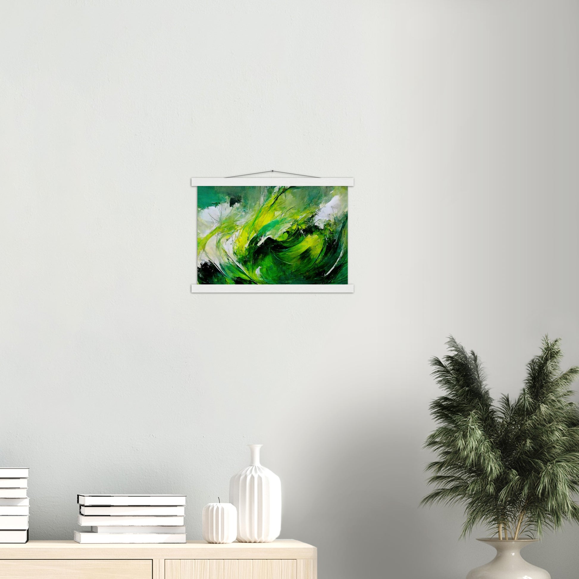 Poster mit Leisten (Holz) in Museumsqualität - Green Storm - Ölgemälde - Grüner Sturm - Abstract - Klima - Planet - Fineart - Green Sea - Wandkunst - Holzleisten - Poster with frame - Abstract Green Kollektion - artwork - art brand - printed cup personalized - pixelboys - Kunstdrucke - wandbilder - wall art - Kunst auf Tassen - Office Poster - Gastrotassen - Wanddekoration - Fineart  - Colorfull - Dynamic - Geschenkidee - Acrylkunst - Geschenkidee - Office Poster - Acryldruck - Abstrakte Kunst -