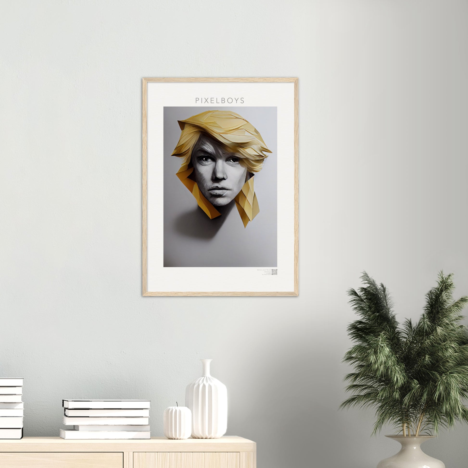 Poster mit Rahmen (Holz) in Museumsqualität - Brothers "Leon" - No.3  - vintage art - Art of Brother - Fineart - Drillinge - Wandkunst - Poster with frame - Bruder Kollektion - artwork - art brand - printed cup personalized - pixelboys - Kunstdrucke - wandbilder - wall art - Kunst auf Tassen - Office Poster - Gastrotassen - Wanddekoration - Geschenkidee  - blonde brüder - big - brother - family - Geschenkidee - Acrylkunst - triplets - Geschenkidee - Office Poster - Acryldruck -