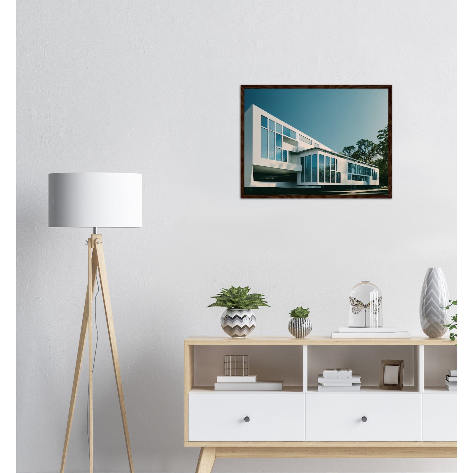 Poster mit Rahmen (Holz) - Museumsqualität - Modern Architecture - Barcelona - Fineart - Wandkunst - Poster with frame - vintage architecture - future architecture spain - home castle - artwork - art brand - printed cup personalized - pixelboys - madrid - Kunstdrucke - wandbilder - wall art - Kunst auf Tassen - Office Poster - Gastrotassen - Wanddekoration - Geschenkidee - Skyline - Barcelona - city Architecture - urbanism -