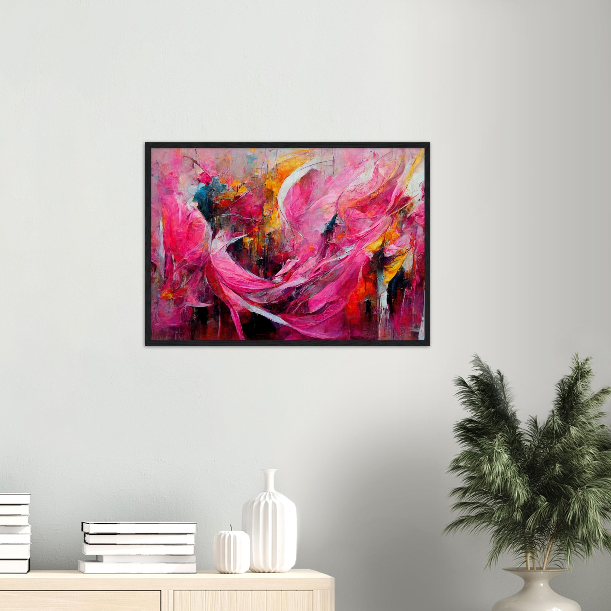 Poster mit Rahmen (Holz) - Carnival in Venice - Italy - ölgemälde - Italy Abstract Art - Posterleisten - Fineart - Posterrahmen  - Wandkunst - Holzrahmen - Poster with frame - Abstract Pink - artwork - art brand - printed cup personalized - Holzleisten - pixelboys - Kunstdrucke - wandbilder - wall art - Kunst auf Tassen  - Office Poster - Gastrotassen - Wanddekoration - Acrylkunst - Geschenkidee - Office Poster - Acryldruck - Abstrakte Kunst - Pink Art -