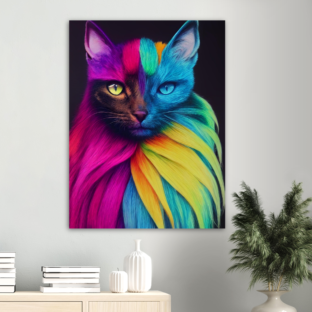 Poster - Mit edler Regenbogenkatze "Bella"