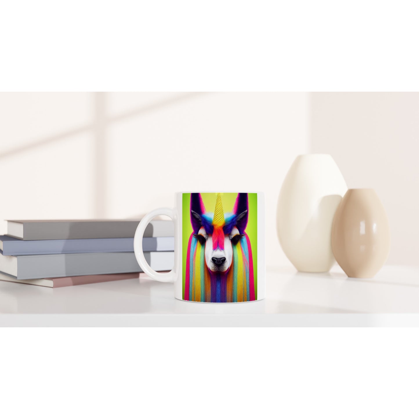 Personalisierbare Tasse - Karma Lama No. 1 - "Ru" - Poster with Lama - Teebecher - Animal - rainbow colors - bunt - multicoloured - Wandkunst - Kunstdruck - Acryldruck - Kunstwerk - Office Poster - Poster mit Rahmen - Kaffee Tasse - Poster mit Leisten - Bedruckte Tassen - Kunst Marke - Art Brand - Kunstdrucke - Papier: 250g/qm - Künstler: Pixelboys/Grayst - Office Poster - Poster with frame - lgbtiq+ - Drag Queens - RuPaul's- Geschenkidee - 