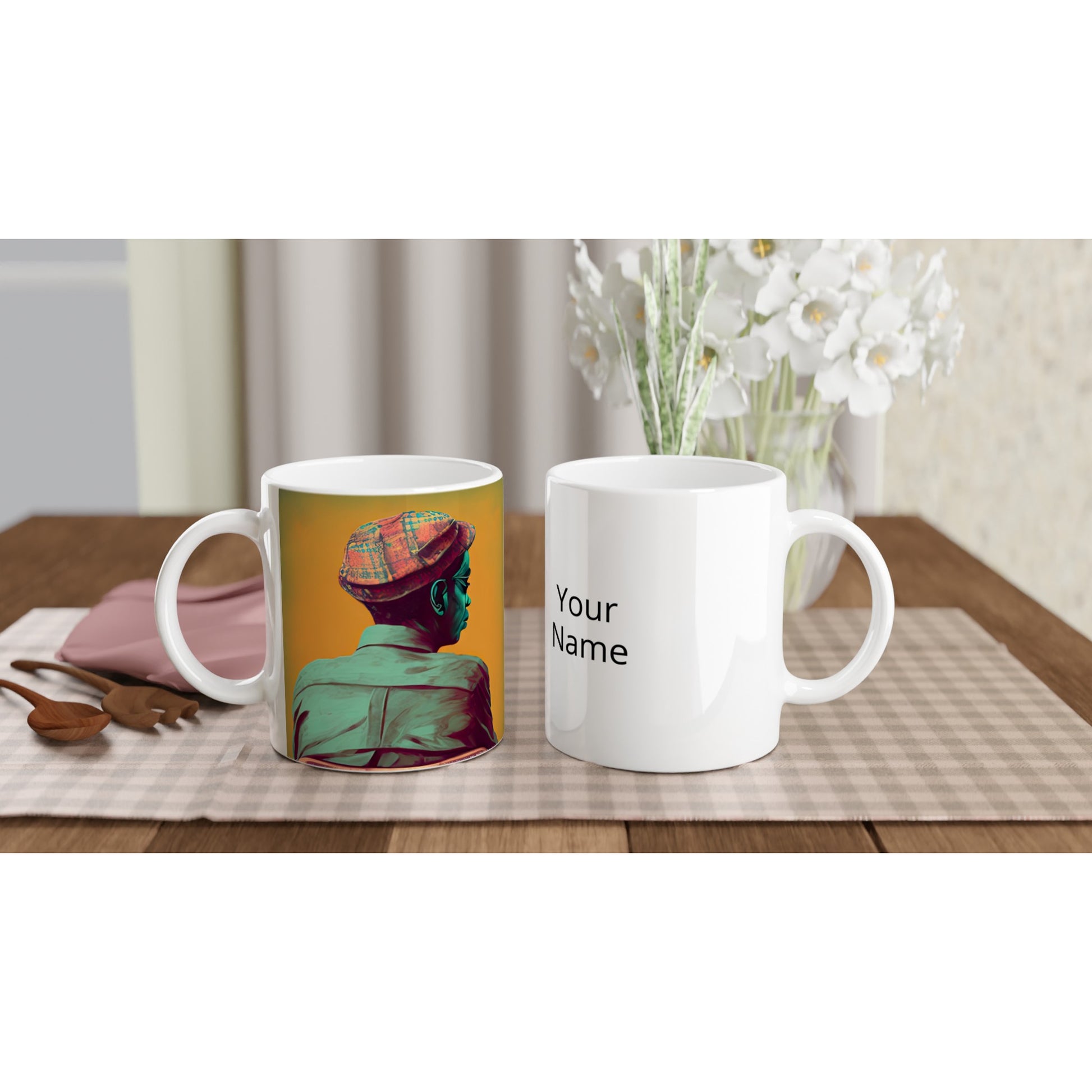 Personalisierte Tasse (bedruckt) - in Museumsqualität - Listening - The Father - Conrad - rasism - motherhood - Posterleisten - USA - Fineart - Posterrahmen  - Wandkunst - Holzrahmen - Poster with frame - people of color - artwork - art brand - printed cup personalized - Holzleisten - pixelboys - Kunstdrucke - wandbilder - wall art - Kunst auf Tassen  - Office Poster - Gastrotassen - Wanddekoration - Acrylkunst - Geschenkidee - Office Poster - Acryldruck - Abstrakte Kunst - Family Art -