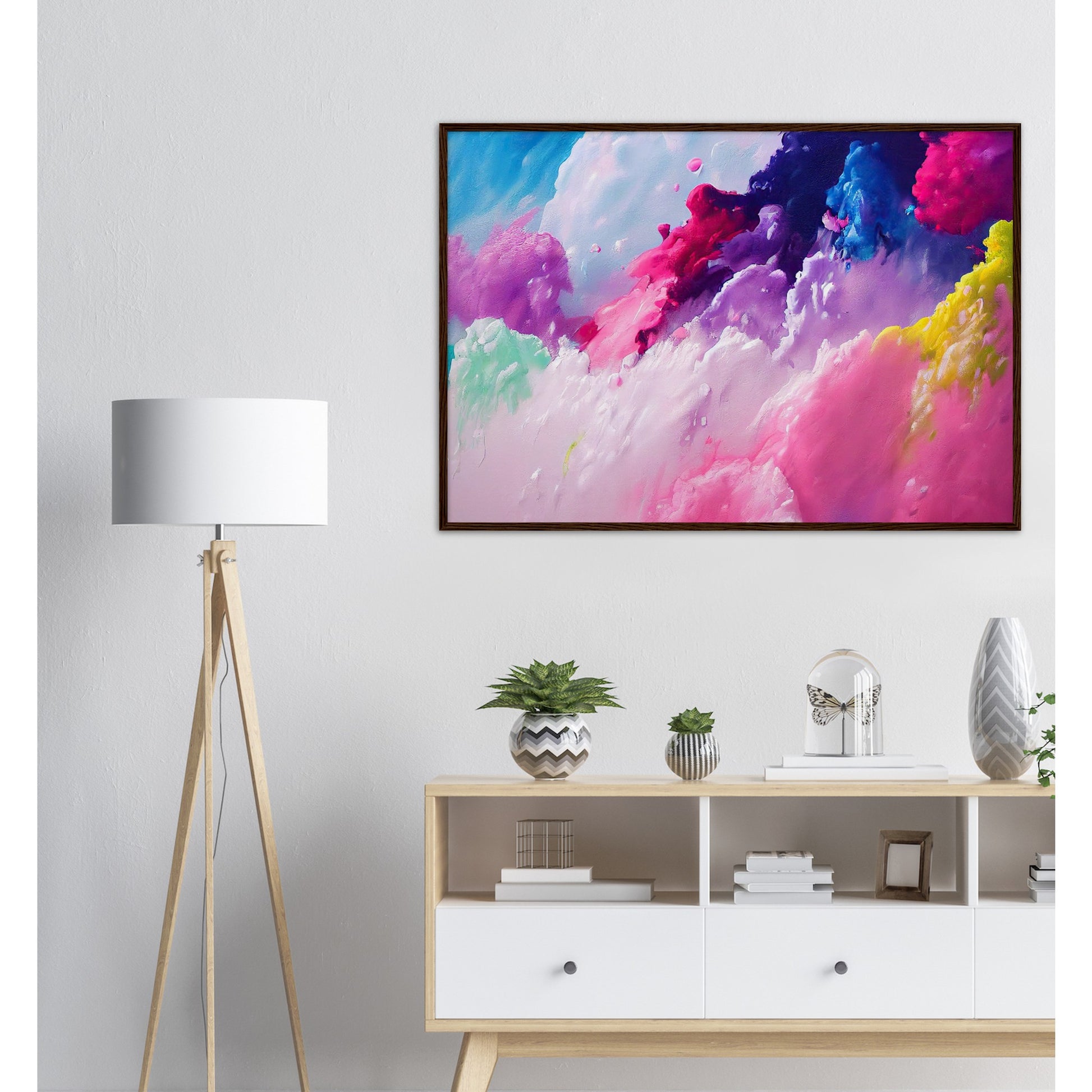 Poster mit Rahmen (Holz) - in Museumsqualität - Candy floss - Süßigkeiten - Kindheit - Cubism - Holzleisten - Fineart - Zuckerwatte - Wandkunst - Poster with frame - Abstract Kollektion - artwork - art brand - printed cup personalized - pixelboys - Kunstdrucke - wandbilder - wall art - Kunst auf Tassen - vintage art - Office Poster - Gastrotassen - Wanddekoration - Geschenkidee  - Cabdyland - Icecream - Geschenkidee - Acrylkunst - Geschenkidee - Office Poster - Acryldruck - Abstrakte Kunst