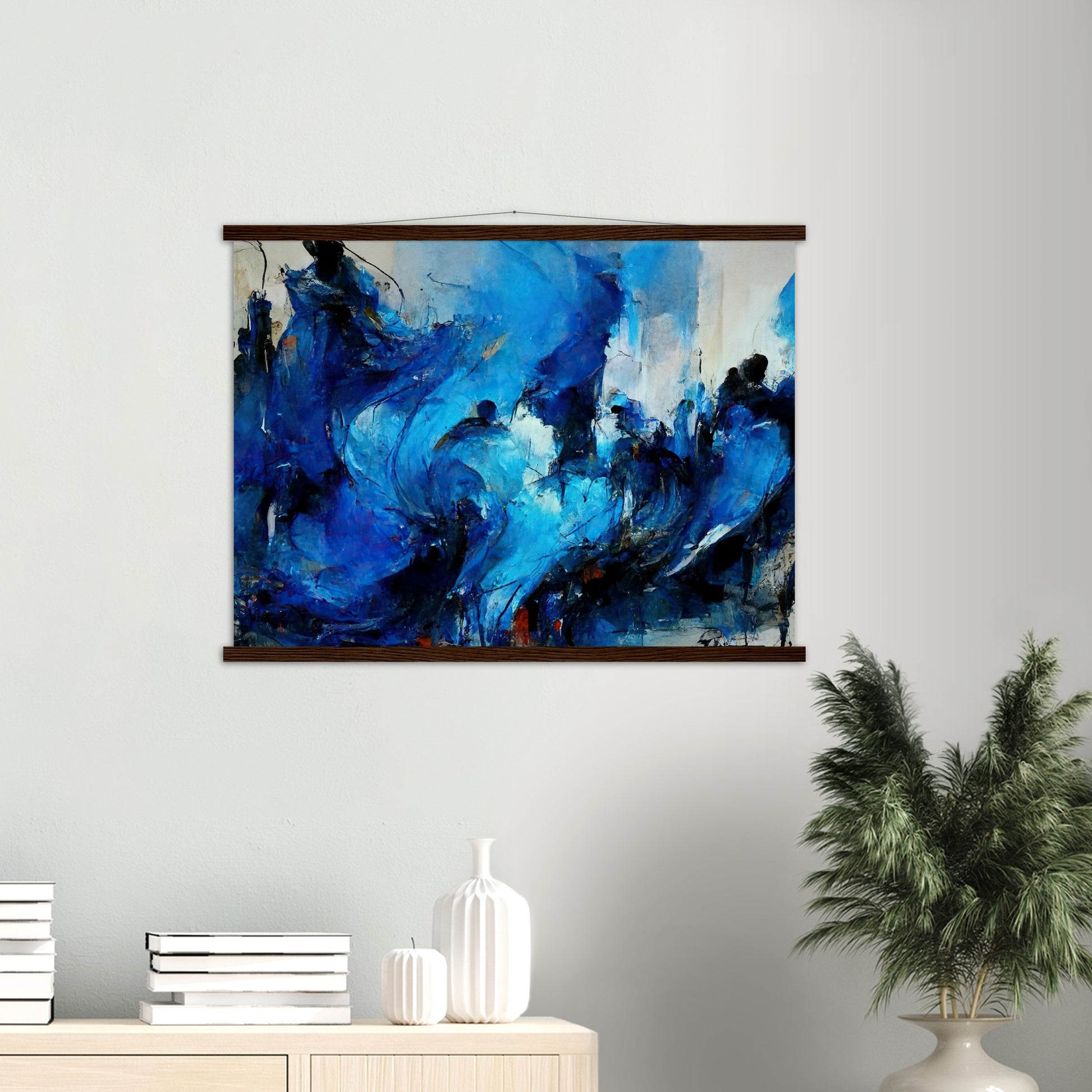 Poster mit Holzleisten in Museumsqualität - Blue Revolution - Art of Cubism - Fineart - Peace - Wandkunst - Mankind - Poster with frame - Abstract Blue Kollektion - artwork - art brand - printed cup personalized - pixelboys - Kunstdrucke - wandbilder - wall art - Kunst auf Tassen - vintage art - Office Poster - Gastrotassen - Wanddekoration - Geschenkidee  - political peace - freedom - uno - Geschenkidee - Acrylkunst - blauhelme - Geschenkidee - Office Poster - Acryldruck -