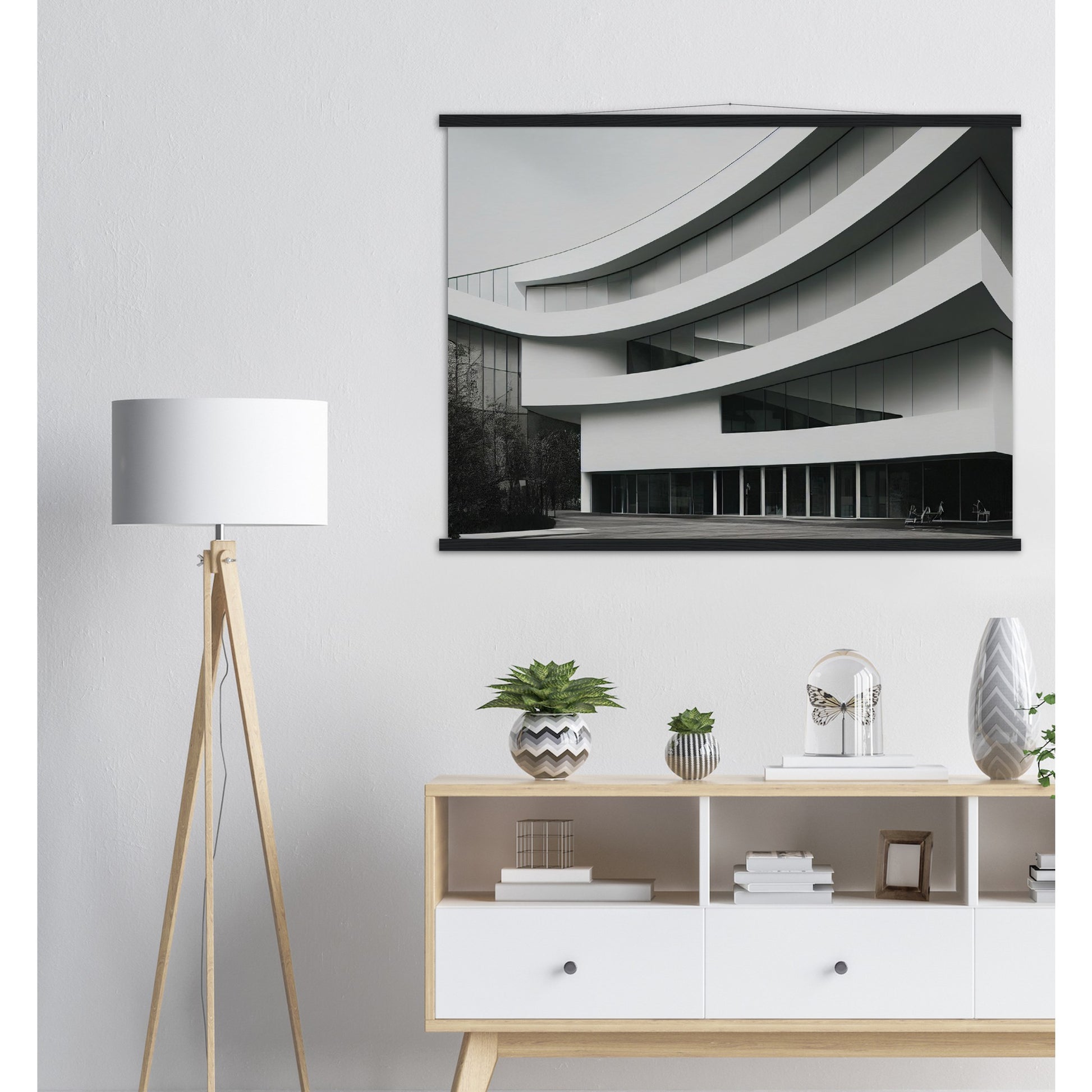 Poster mit Leisten (Holz) - Modern Architecture - Tokyo - Art Design - Fineart - Wandkunst - Poster with frame - vintage architecture - future architecture Japan - home castle - artwork - art brand - printed cup personalized - pixelboys - japan - Kunstdrucke - wandbilder - wall art - Kunst auf Tassen - Office Poster - Gastrotassen - Wanddekoration - Geschenkidee - Skyline - Tokio - city Architecture - urbanism - Geschenkidee - 東京 Tōkyō