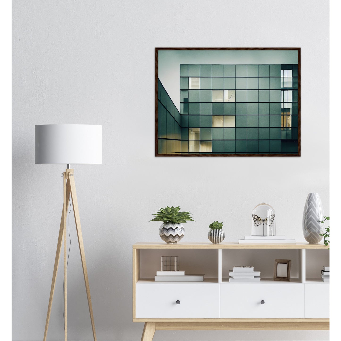 Poster mit Rahmen (Holz) - in Museumsqualität - Modern Architecture - Moscow - Art of Russia - Fineart - Wandkunst - Poster with frame - vintage architecture - moscow future architecture  - Red place - artwork - art brand - printed cup personalized - pixelboys - moscow - Kunstdrucke - wandbilder - wall art - Kunst auf Tassen - Office Poster - Gastrotassen - Wanddekoration - Geschenkidee - Skyline - Russia - city Architecture - urbanism - Geschenkidee - Moscow Metro  -