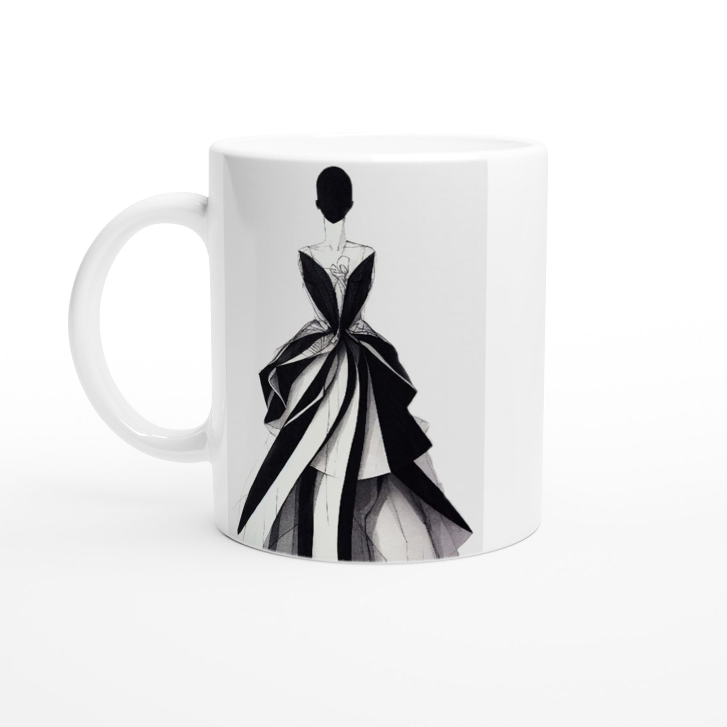 Personalisierte Tasse (bedruckt) - Haute Couture - No. 2 - "Louise" - Künstler: "The Unknown Artist Nb. 517" Fine art - Bedruckte Tasse - Kunst auf Tassen - Kunstdruck - Office Poster - Wall Art - Wandkunst - Wandbild - Pixelboys - Fine Art - Frankreich - Paris - Fashion - Original Pixelboys - 