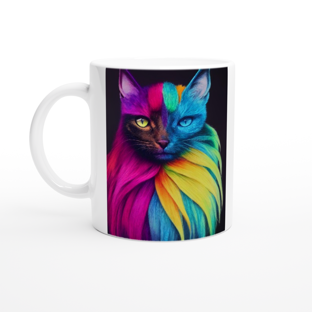 Personalisierte Tasse Regenbogenkatze "Bella" personalisierbar