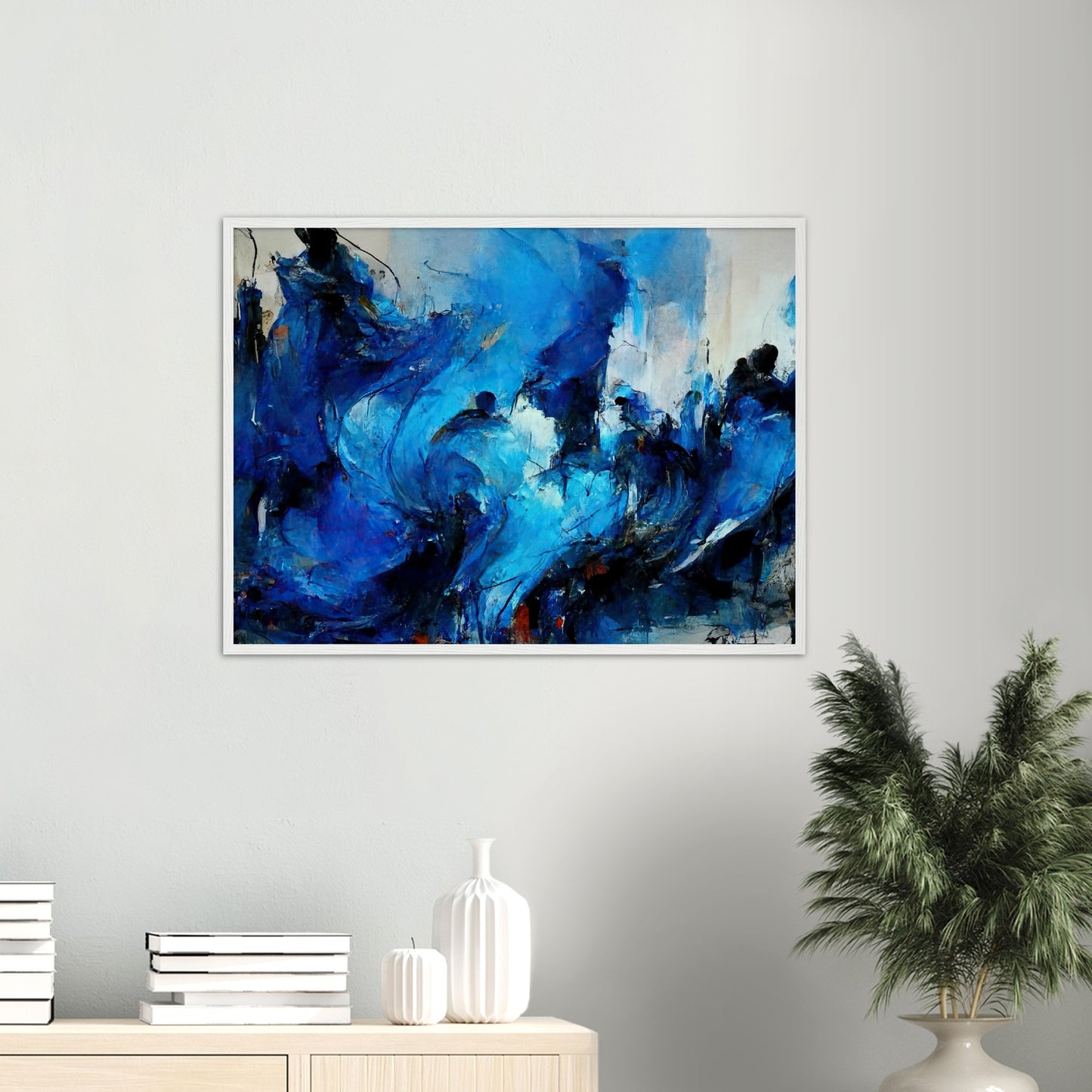 Poster mit Holzrahmen in Museumsqualität - Blue Revolution - Art of Cubism - Fineart - Peace - Wandkunst - Mankind - Poster with frame - Abstract Blue Kollektion - artwork - art brand - printed cup personalized - pixelboys - Kunstdrucke - wandbilder - wall art - Kunst auf Tassen - vintage art - Office Poster - Gastrotassen - Wanddekoration - Geschenkidee - political peace - freedom - uno - Geschenkidee - Acrylkunst - blauhelme - Geschenkidee - Office Poster - Acryldruck -