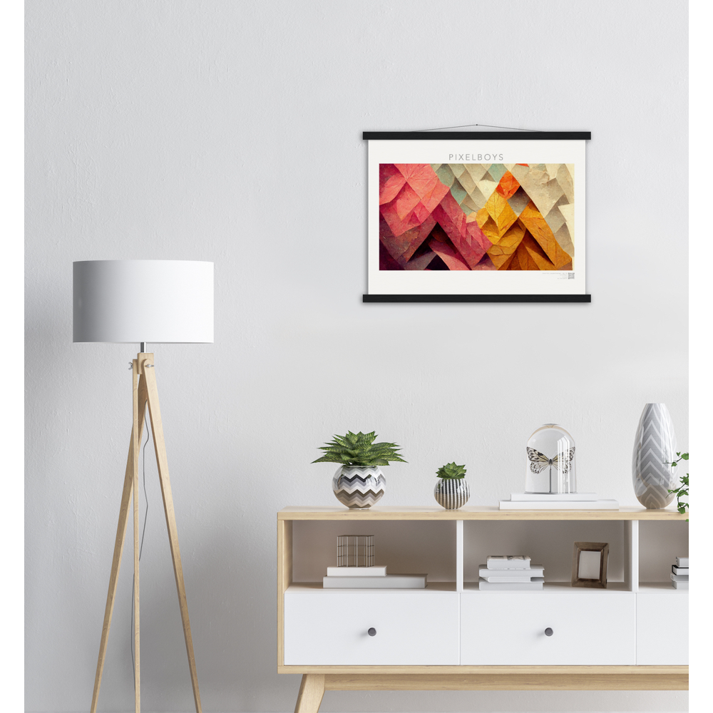 Poster mit Leisten - Paper Fall-No. 1: "Autumn Feelings" Wandbilder & Poster Online Shop - Schöne Herbstposter -