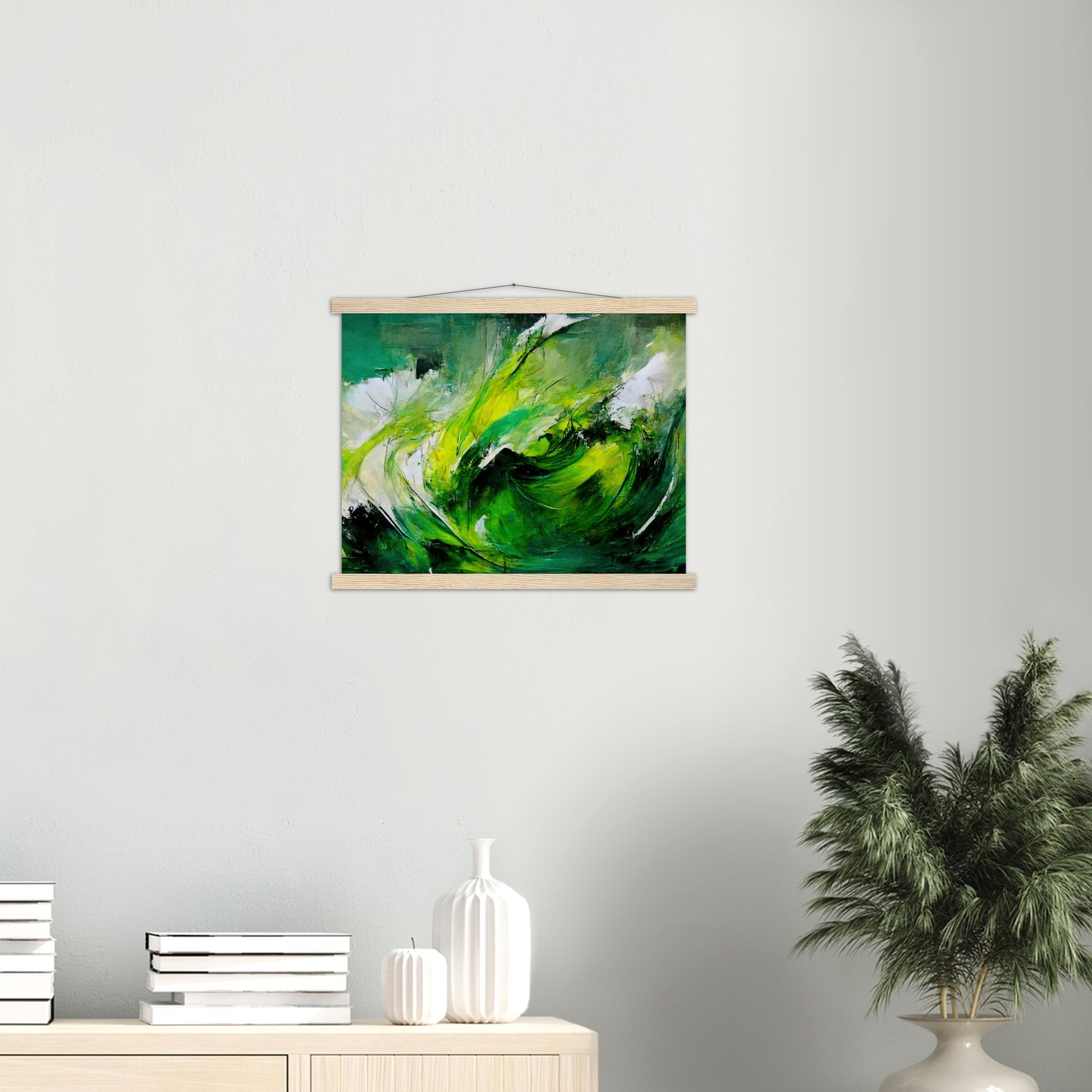 Poster mit Leisten (Holz) in Museumsqualität - Green Storm - Ölgemälde - Grüner Sturm - Abstract - Klima - Planet - Fineart - Green Sea - Wandkunst - Holzleisten - Poster with frame - Abstract Green Kollektion - artwork - art brand - printed cup personalized - pixelboys - Kunstdrucke - wandbilder - wall art - Kunst auf Tassen - Office Poster - Gastrotassen - Wanddekoration - Fineart  - Colorfull - Dynamic - Geschenkidee - Acrylkunst - Geschenkidee - Office Poster - Acryldruck - Abstrakte Kunst -