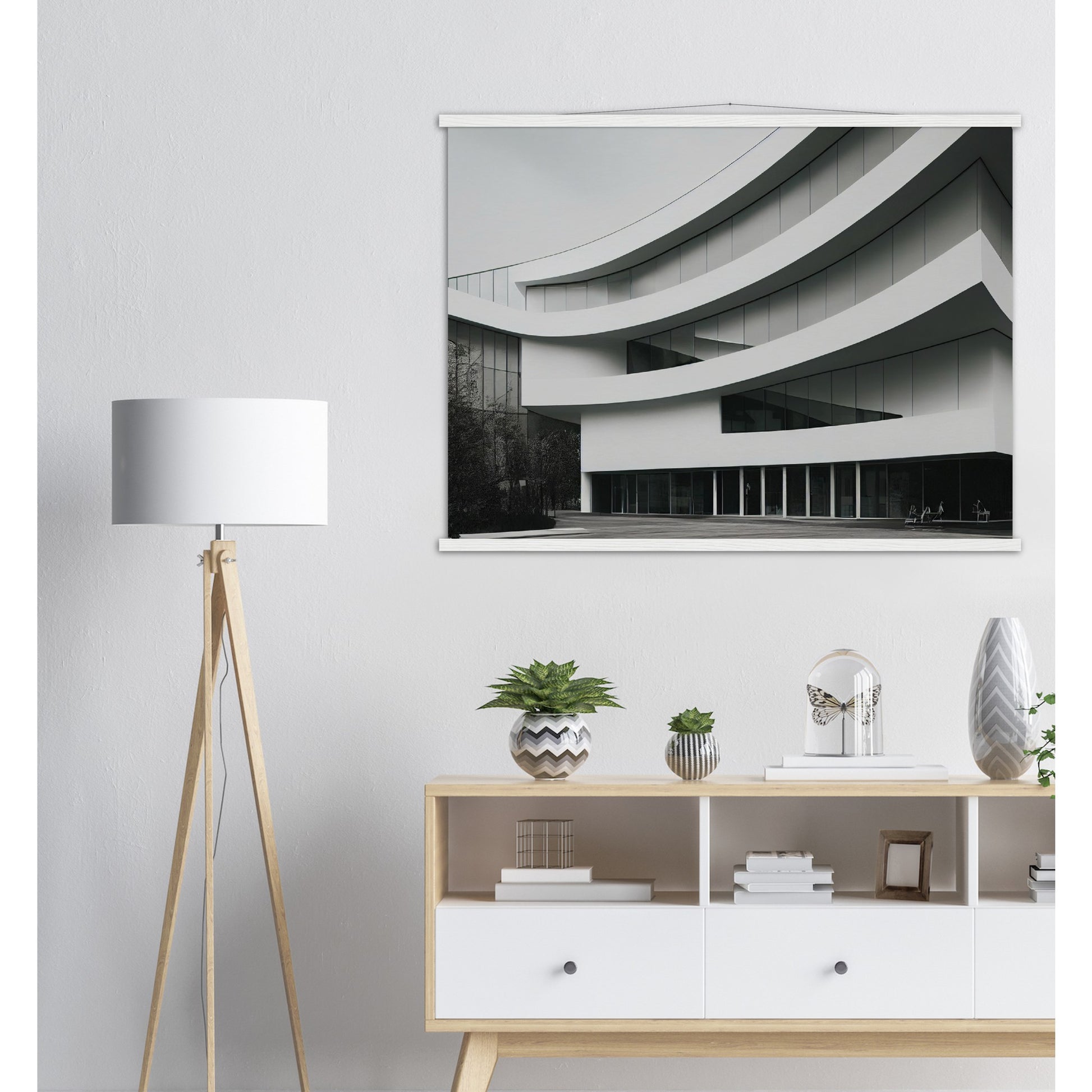 Poster mit Leisten (Holz) - Modern Architecture - Tokyo - Art Design - Fineart - Wandkunst - Poster with frame - vintage architecture - future architecture Japan - home castle - artwork - art brand - printed cup personalized - pixelboys - japan - Kunstdrucke - wandbilder - wall art - Kunst auf Tassen - Office Poster - Gastrotassen - Wanddekoration - Geschenkidee - Skyline - Tokio - city Architecture - urbanism - Geschenkidee - 東京 Tōkyō