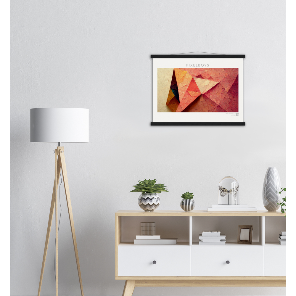 Poster Set mit Leisten aus Holz - Paper Fall-No. 2: "Autumn Corner" - "Herbst Ecke" - Künstler: John Grayst - Pixelboys - Poster mit Herbstmotiven & Holzleisten