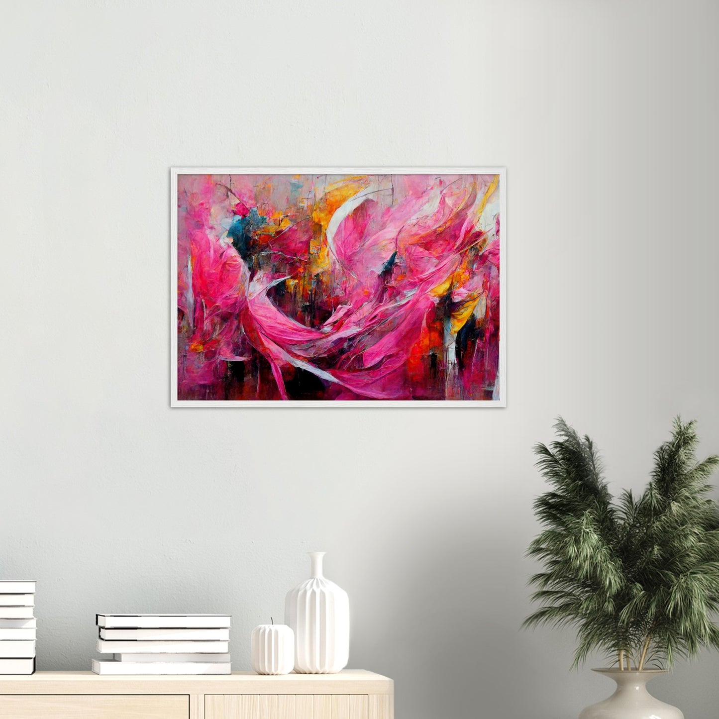 Poster mit Rahmen (Holz) - Carnival in Venice - Italy - ölgemälde - Italy Abstract Art - Posterleisten - Fineart - Posterrahmen  - Wandkunst - Holzrahmen - Poster with frame - Abstract Pink - artwork - art brand - printed cup personalized - Holzleisten - pixelboys - Kunstdrucke - wandbilder - wall art - Kunst auf Tassen  - Office Poster - Gastrotassen - Wanddekoration - Acrylkunst - Geschenkidee - Office Poster - Acryldruck - Abstrakte Kunst - Pink Art -