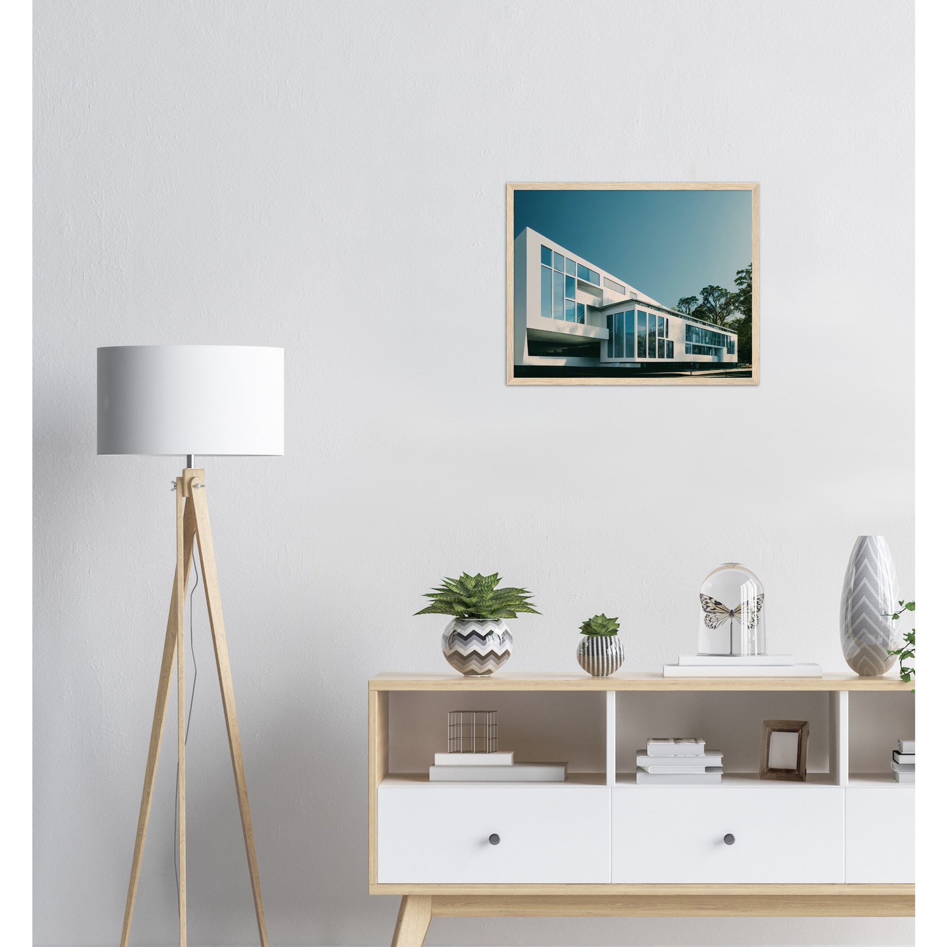 Poster mit Rahmen (Holz) - Museumsqualität - Modern Architecture - Barcelona - Fineart - Wandkunst - Poster with frame - vintage architecture - future architecture spain - home castle - artwork - art brand - printed cup personalized - pixelboys - madrid - Kunstdrucke - wandbilder - wall art - Kunst auf Tassen - Office Poster - Gastrotassen - Wanddekoration - Geschenkidee - Skyline - Barcelona - city Architecture - urbanism -