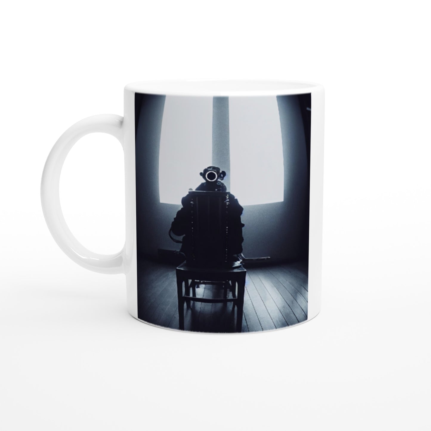 Personalisierbare Tasse - Sad Robots - 2022 - "Lonely"- No.3 - Wandkunst - Customizable Coffee Cup - Museumsqualität - Kunstdruck - Traurige Roboter - Steampunk - Acryldruck - Sad Robots - Maschine - Personalized Gifts - Terminator - blech - traurig - sad - nr.5 lebt - zukunft - Kunstwerk - Office Poster - Poster mit Rahmen - Kaffee Tasse - Poster mit Leisten - Bedruckte Tassen - Kunst Marke - Art Brand - Wandbild - Kunstdrucke - Künstler: John Grayst & Pixelboys - emotional robots - Geschenkidee -