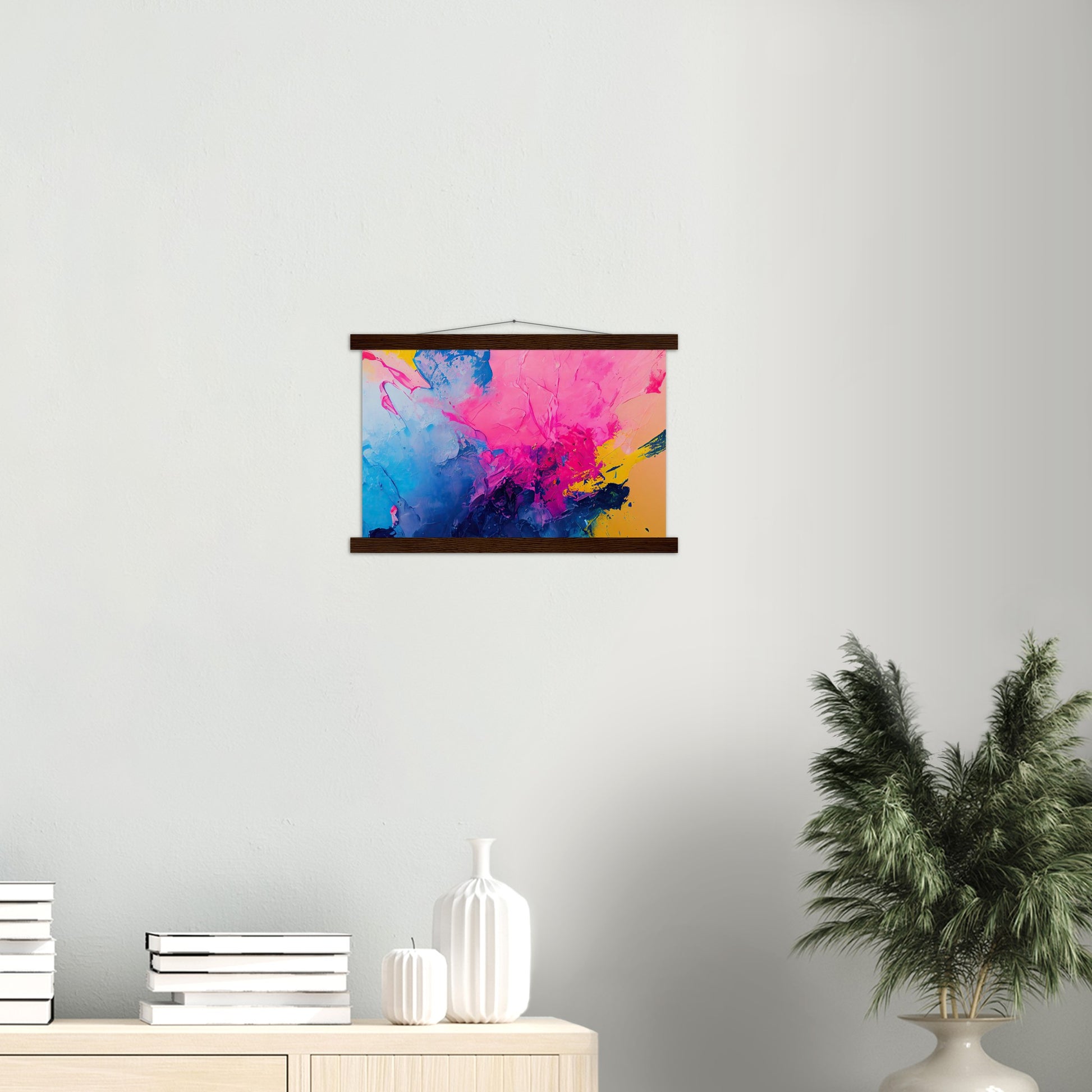 Poster mit Leisten (Holz) in Museumsqualität - Color Splash - Cubism of Art - Fineart - bunt - Wandkunst - Colorfull - Poster with frame - Abstract Blue Kollektion - artwork - art brand - printed cup personalized - pixelboys - Kunstdrucke - wandbilder - wall art - Kunst auf Tassen - vintage art - Office Poster - Gastrotassen - Wanddekoration - Geschenkidee  - political peace - Baloon - Geschenkidee - Acrylkunst - Geschenkidee - Office Poster - Acryldruck - Abstrakte Kunst