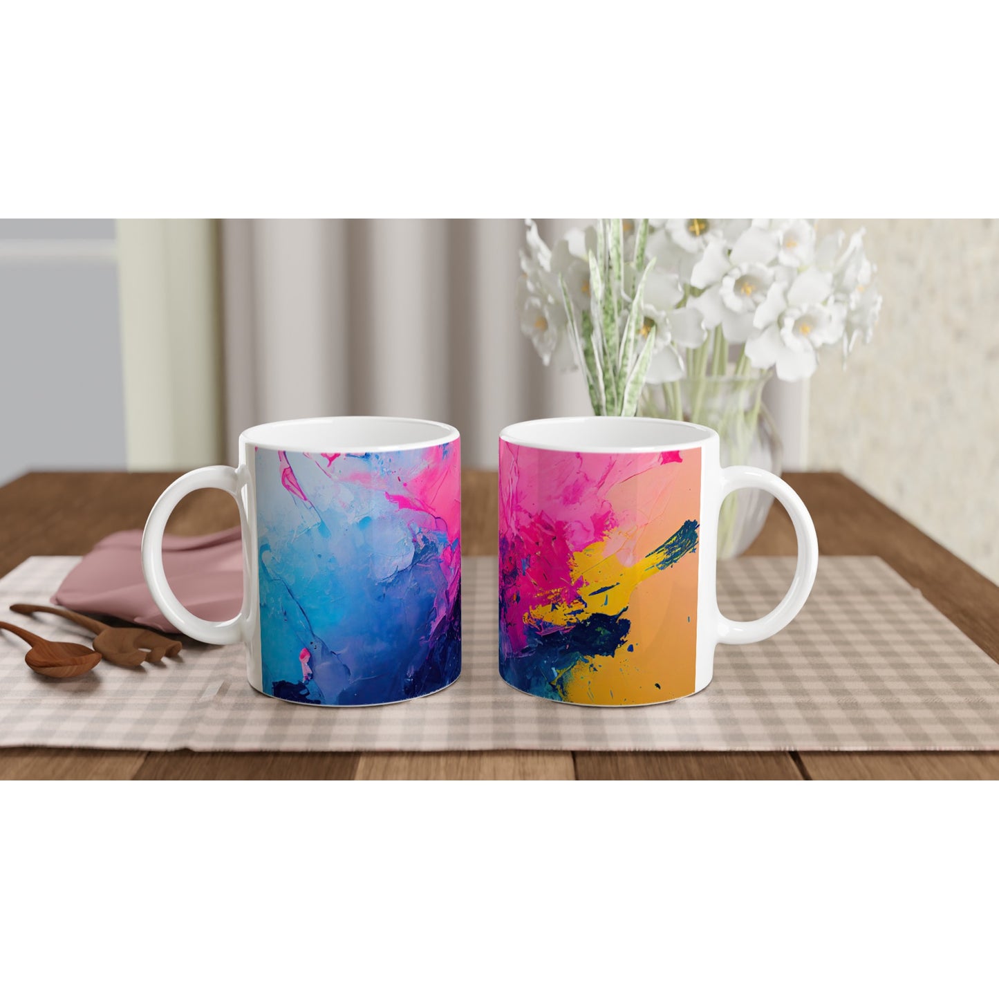 Sammeltasse (bedruckt) mit Kunst in Museumsqualität - Color Splash - Cubism of Art - Fineart - bunt - Wandkunst - Colorfull - Poster with frame - Abstract Blue Kollektion - artwork - art brand - printed cup personalized - pixelboys - Kunstdrucke - wandbilder - wall art - Kunst auf Tassen - vintage art - Office Poster - Gastrotassen - Wanddekoration - Geschenkidee  - political peace - Baloon - Geschenkidee - Acrylkunst - Geschenkidee - Office Poster - Acryldruck - Abstrakte Kunst