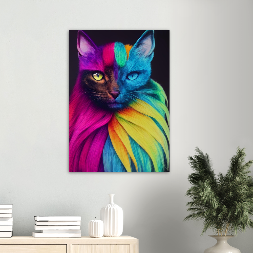 Poster - With noble rainbow cat "Bella"