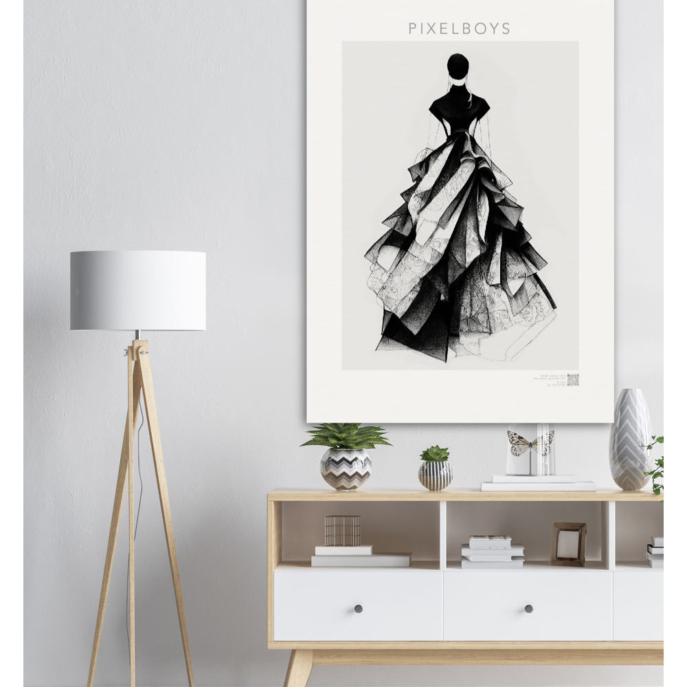 Haute Couture Wandbild als Kunstwerk - Haute Couture - No. 5 - "Ambre" - Künstler: "The Unknown Artist Nb. 517" Wandbilder - Kunstdrucke - Pixelboys - Atelier - Milano - Berlin - Munich - Madrid - New York - Dubai - Paris - Tokio -