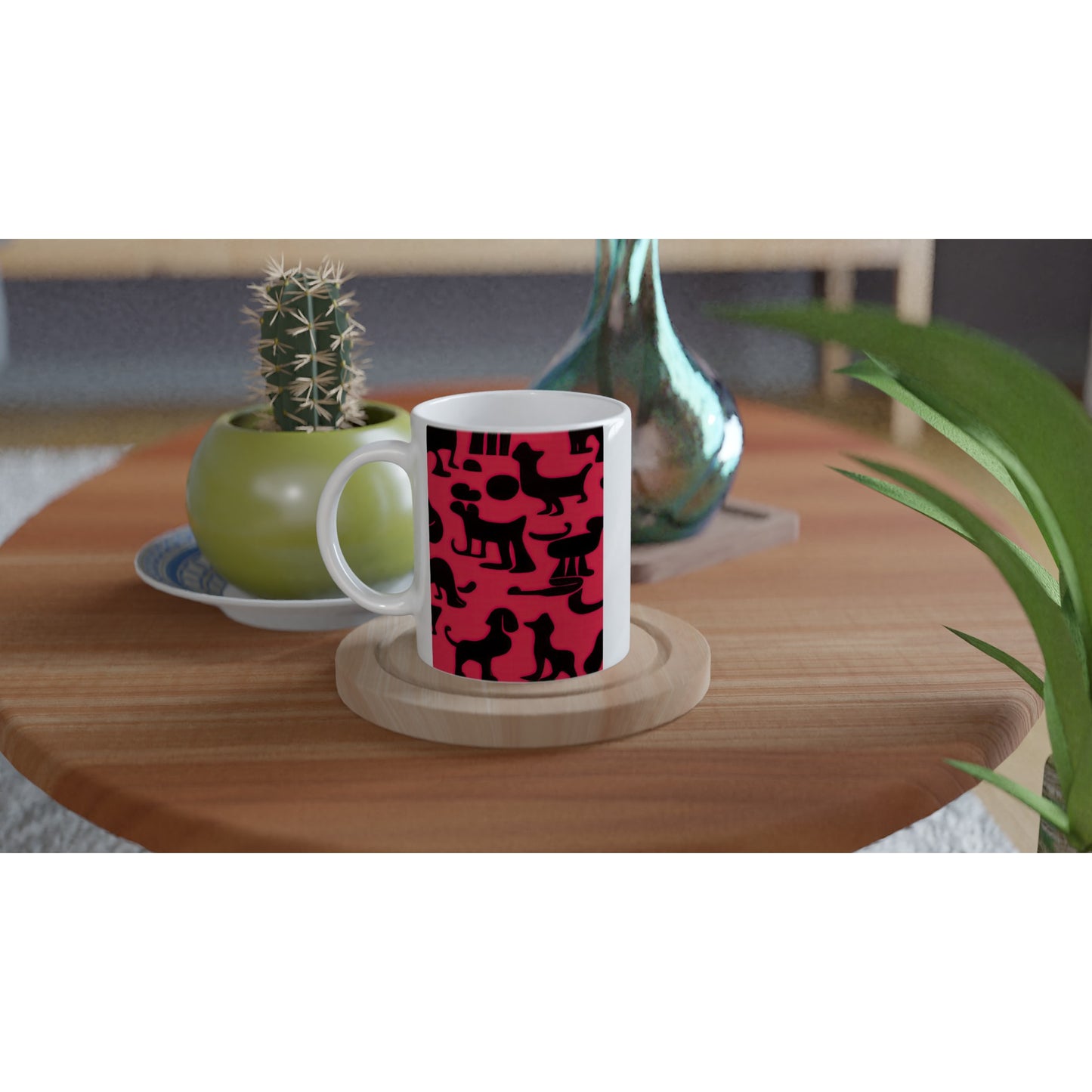 Personalisierbare Tasse - in Museumsqualität - Doodlemania "weird animals on red"- No.2 - bedruckte Tasse-  Tee Tasse - Cup - Hunde - Katzen - Doodle Kunst - dogs - Cats - gastro - Poster mit Rahmen - doodle artwork - Acrylbild - Kunstdruck - Wandbild - office Poster - Poster with frame -  Künstler: Pixelboys & The Unknown Artist Nb.517 - keith haring - anti stress art - Art Brand - Kunstdruck - Gastro Tasse - 