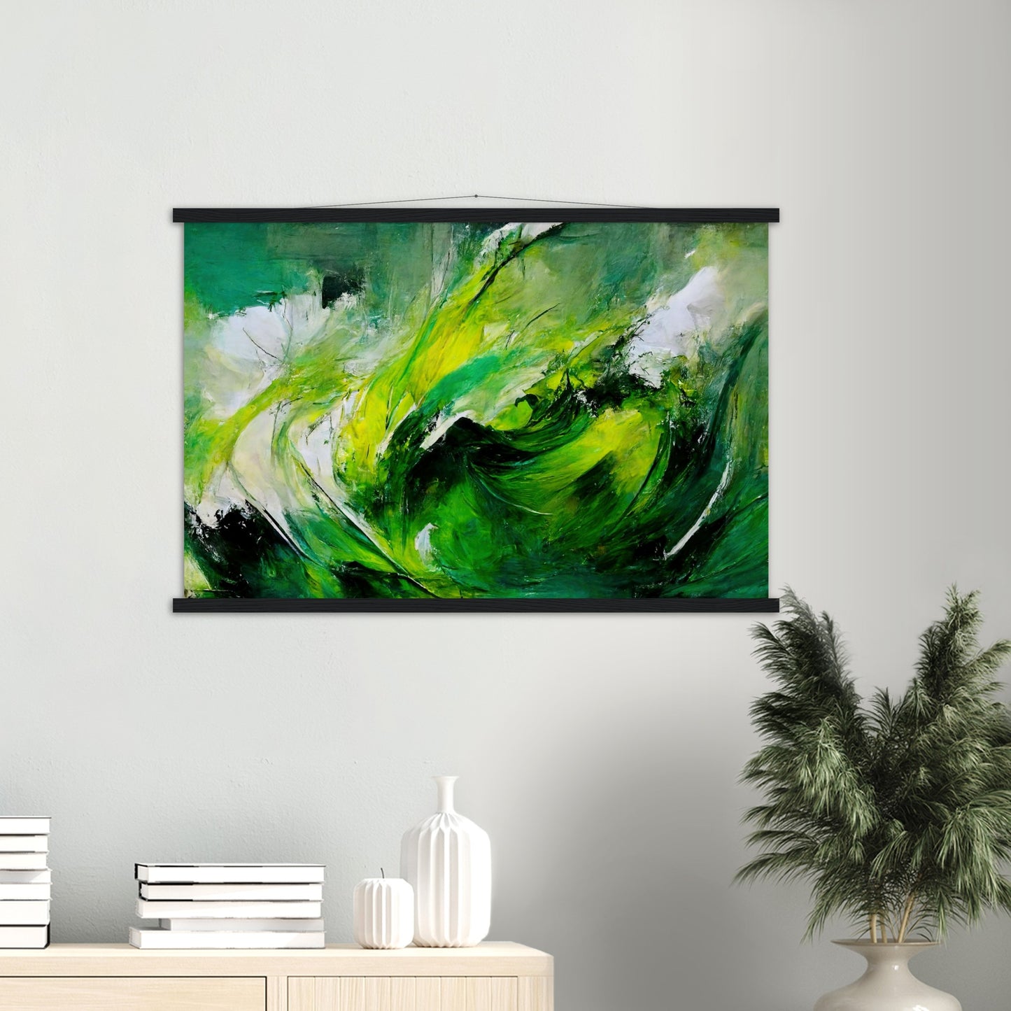 Poster mit Leisten (Holz) in Museumsqualität - Green Storm - Ölgemälde - Grüner Sturm - Abstract - Klima - Planet - Fineart - Green Sea - Wandkunst - Holzleisten - Poster with frame - Abstract Green Kollektion - artwork - art brand - printed cup personalized - pixelboys - Kunstdrucke - wandbilder - wall art - Kunst auf Tassen - Office Poster - Gastrotassen - Wanddekoration - Fineart  - Colorfull - Dynamic - Geschenkidee - Acrylkunst - Geschenkidee - Office Poster - Acryldruck - Abstrakte Kunst -