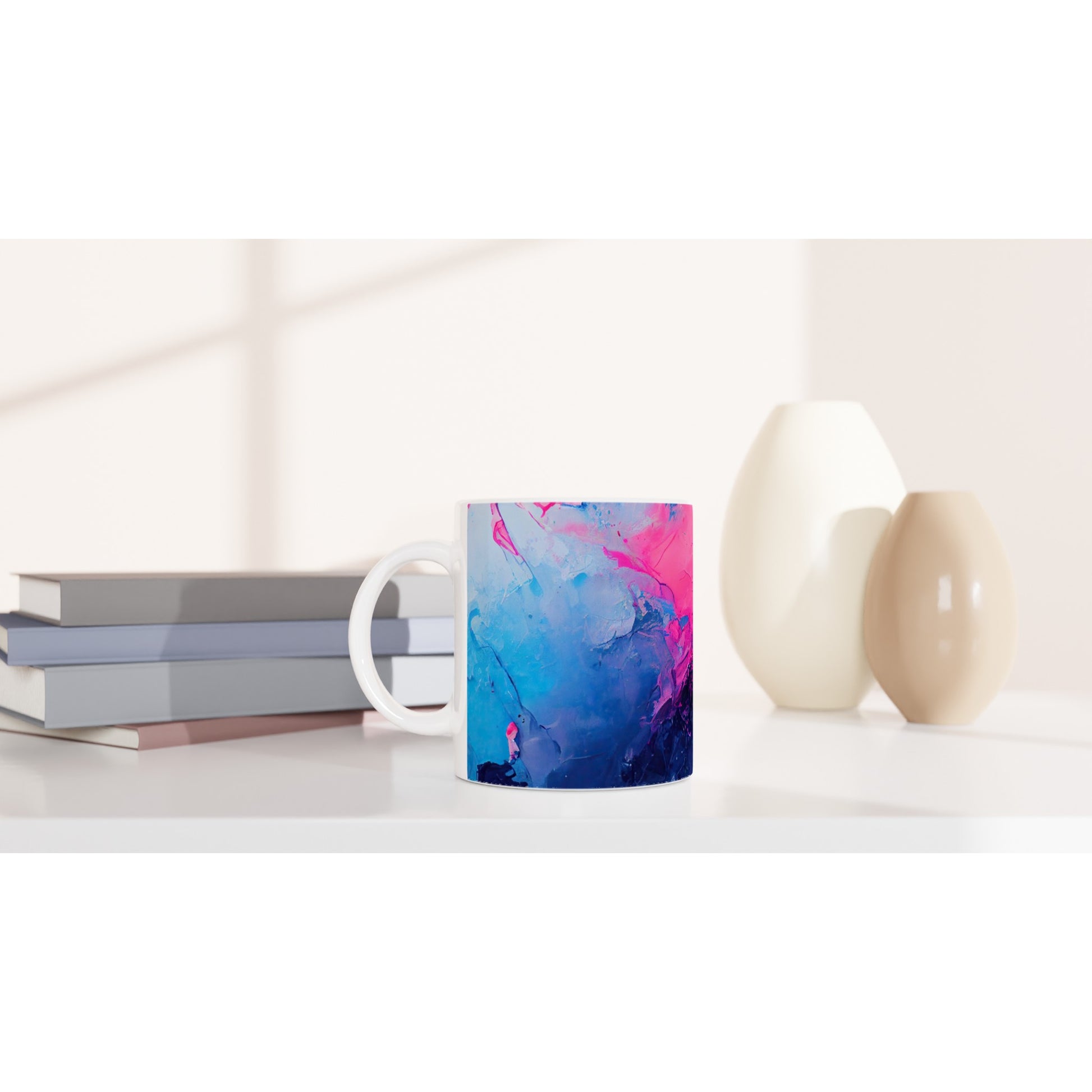 Sammeltasse (bedruckt) mit Kunst in Museumsqualität - Color Splash - Cubism of Art - Fineart - bunt - Wandkunst - Colorfull - Poster with frame - Abstract Blue Kollektion - artwork - art brand - printed cup personalized - pixelboys - Kunstdrucke - wandbilder - wall art - Kunst auf Tassen - vintage art - Office Poster - Gastrotassen - Wanddekoration - Geschenkidee  - political peace - Baloon - Geschenkidee - Acrylkunst - Geschenkidee - Office Poster - Acryldruck - Abstrakte Kunst