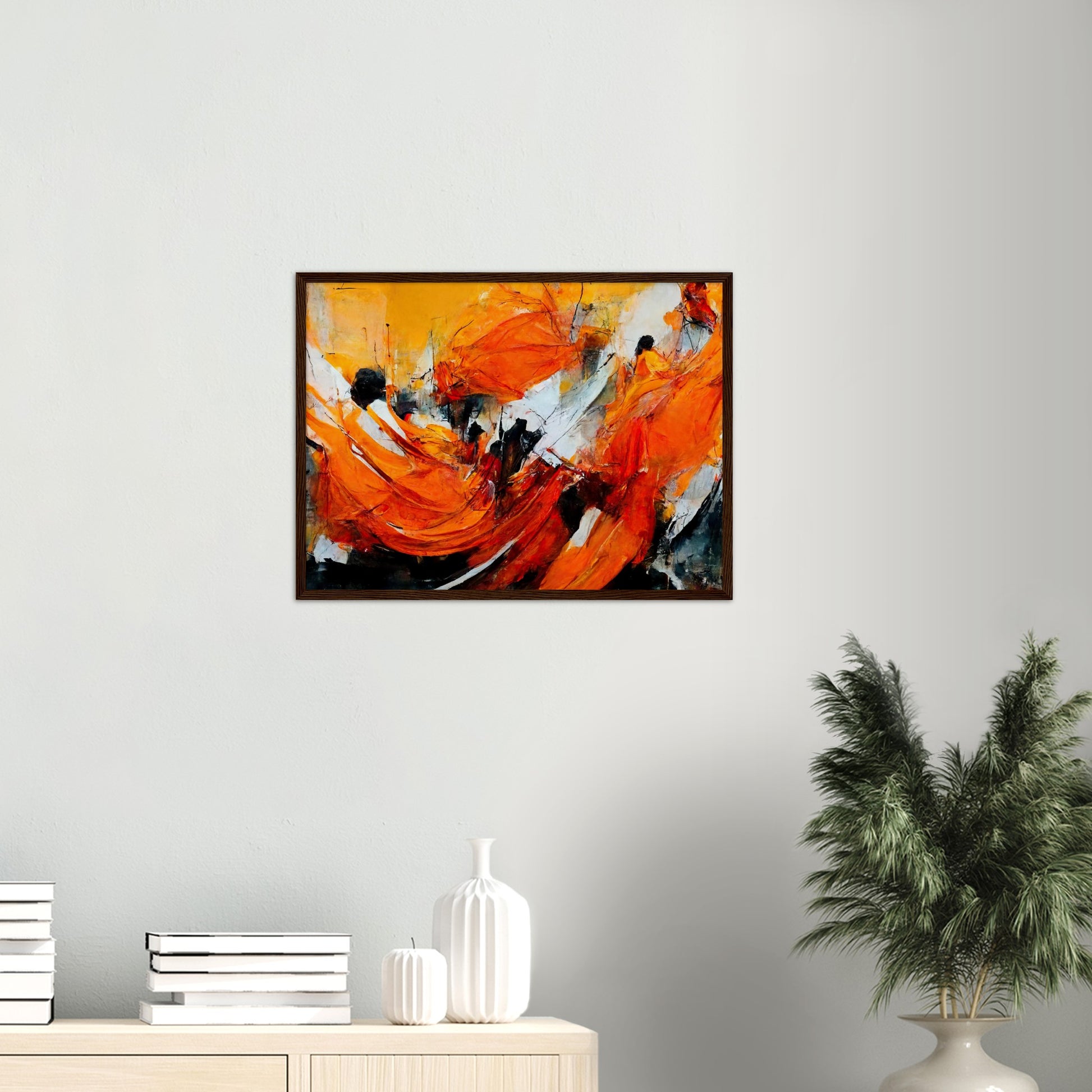 Poster mit Rahmen - „Strolling in Amsterdam“ - Orange Pain - autumn - Ölgemälde - Abstract - Dutch Art - Abstract - Fineart - Herbstsonne - Wandkunst - Holzrahmen - Poster with frame - Abstract Orange - artwork - art brand - printed cup personalized - Holzleisten - pixelboys - Kunstdrucke - wandbilder - wall art - Kunst auf Tassen  - Office Poster - Gastrotassen - Wanddekoration - Fineart  - Colorfull - Dynamic - Acrylkunst - Geschenkidee - Office Poster - Acryldruck - Abstrakte Kunst -