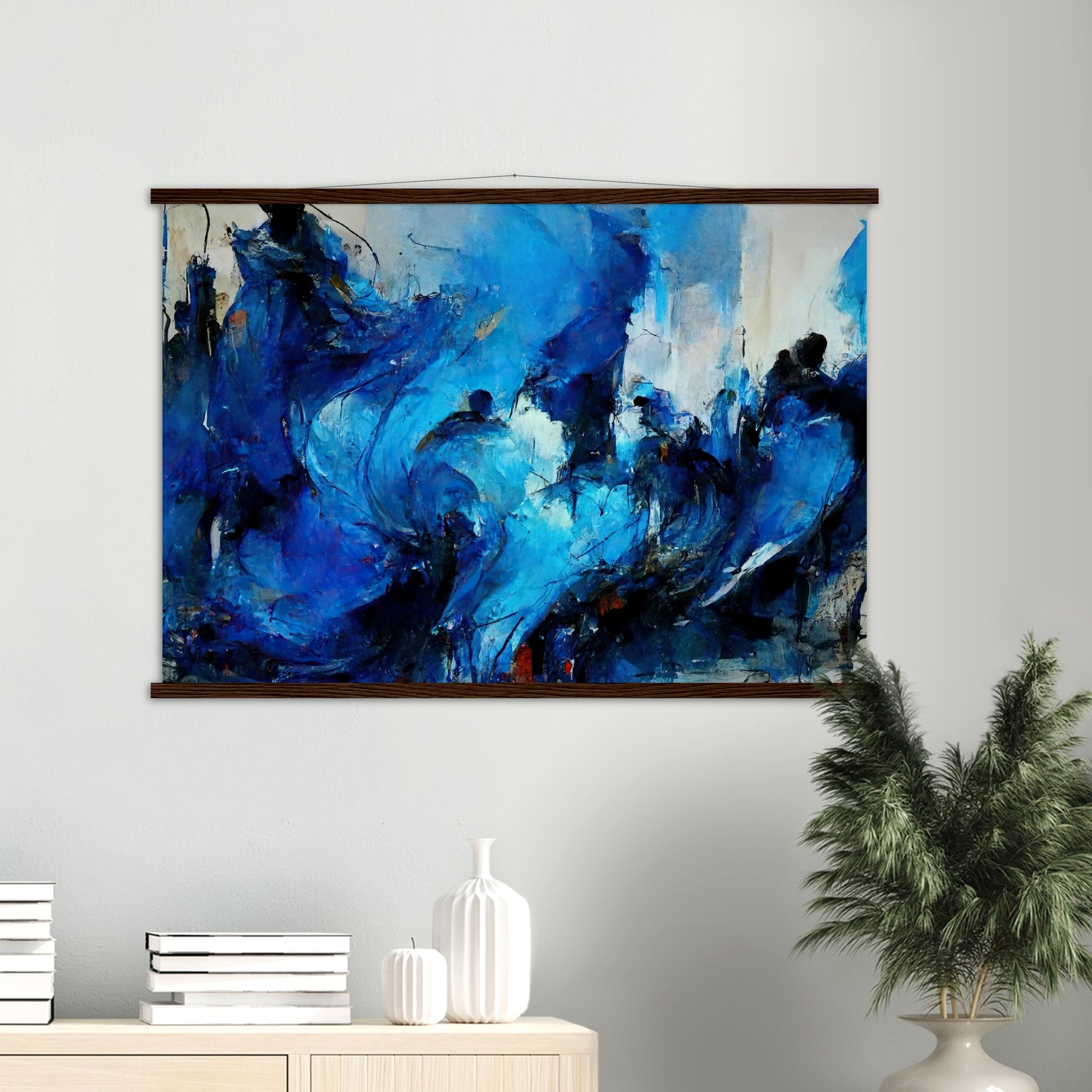 Poster mit Holzleisten in Museumsqualität - Blue Revolution - Art of Cubism - Fineart - Peace - Wandkunst - Mankind - Poster with frame - Abstract Blue Kollektion - artwork - art brand - printed cup personalized - pixelboys - Kunstdrucke - wandbilder - wall art - Kunst auf Tassen - vintage art - Office Poster - Gastrotassen - Wanddekoration - Geschenkidee  - political peace - freedom - uno - Geschenkidee - Acrylkunst - blauhelme - Geschenkidee - Office Poster - Acryldruck -