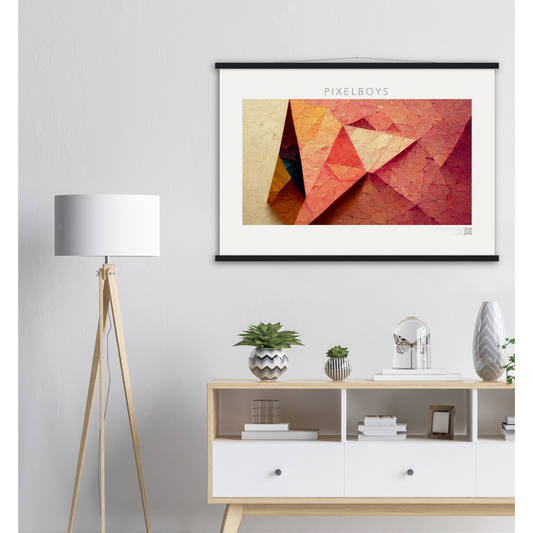 Poster Set mit Leisten aus Holz - Paper Fall-No. 2: "Autumn Corner" - "Herbst Ecke" - Künstler: John Grayst - Pixelboys - Poster mit Herbstmotiven & Holzleisten