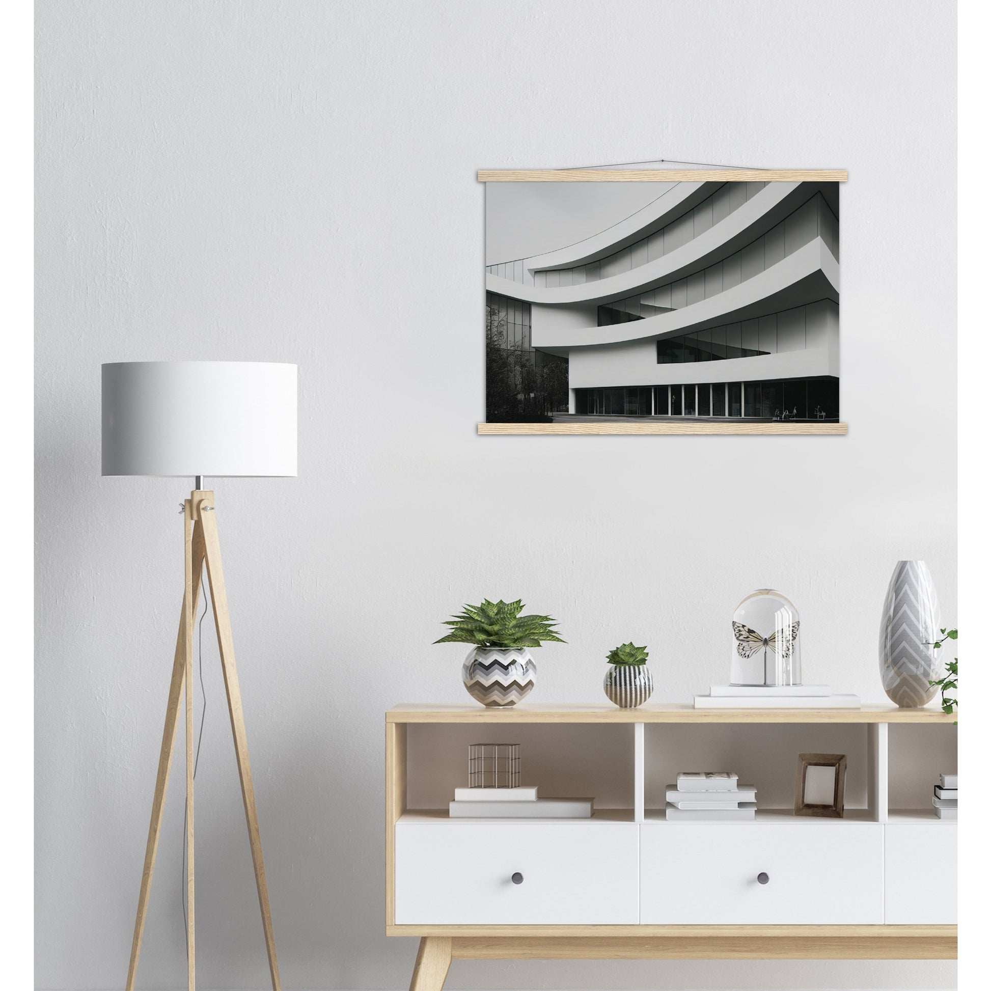 Poster mit Leisten (Holz) - Modern Architecture - Tokyo - Art Design - Fineart - Wandkunst - Poster with frame - vintage architecture - future architecture Japan - home castle - artwork - art brand - printed cup personalized - pixelboys - japan - Kunstdrucke - wandbilder - wall art - Kunst auf Tassen - Office Poster - Gastrotassen - Wanddekoration - Geschenkidee - Skyline - Tokio - city Architecture - urbanism - Geschenkidee - 東京 Tōkyō