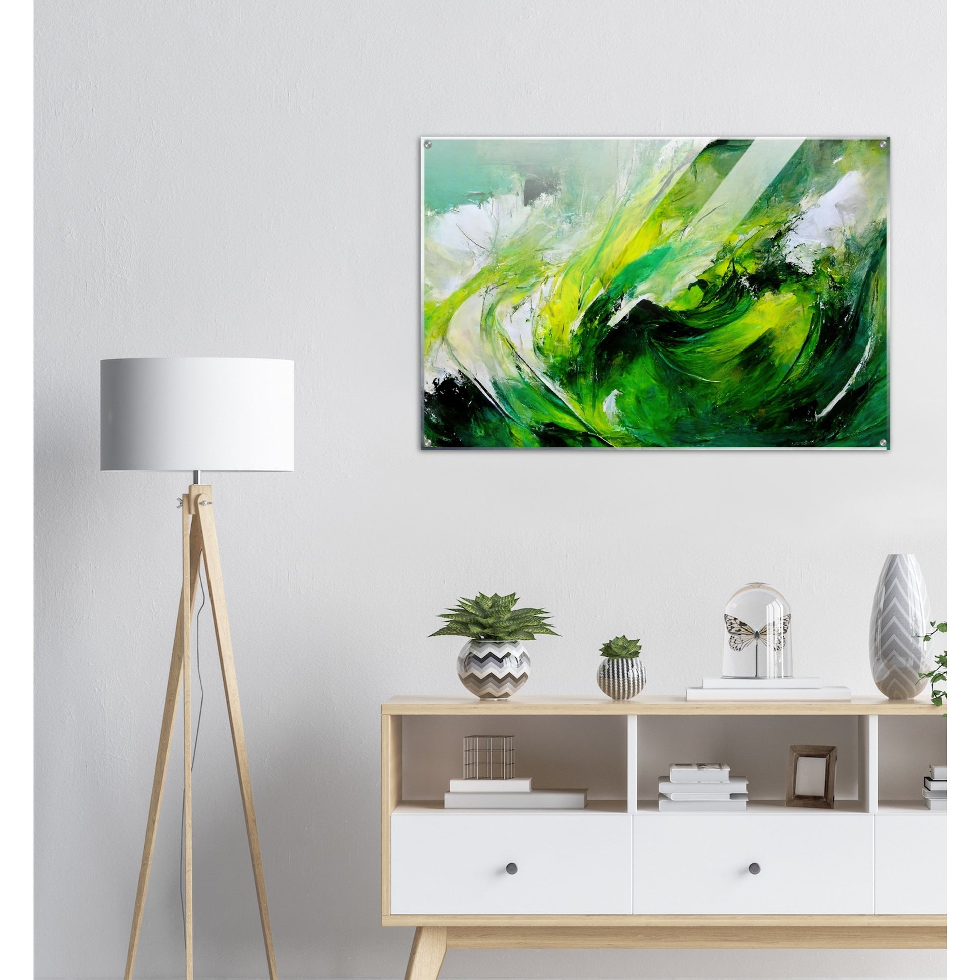 Acrylbild auf Glas - in Museumsqualität - Green Storm - Ölgemälde - Grüner Sturm - Abstract - Klima - Planet - Fineart - Green Sea - Wandkunst - Holzleisten - Poster with frame - Abstract Green Kollektion - artwork - art brand - printed cup personalized - pixelboys - Kunstdrucke - wandbilder - wall art - Kunst auf Tassen - vintage art - Office Poster - Gastrotassen - Wanddekoration - Fineart  - Colorfull - Dynamic - Geschenkidee - Acrylkunst - Geschenkidee - Office Poster - Acryldruck - Abstrakte Kunst -