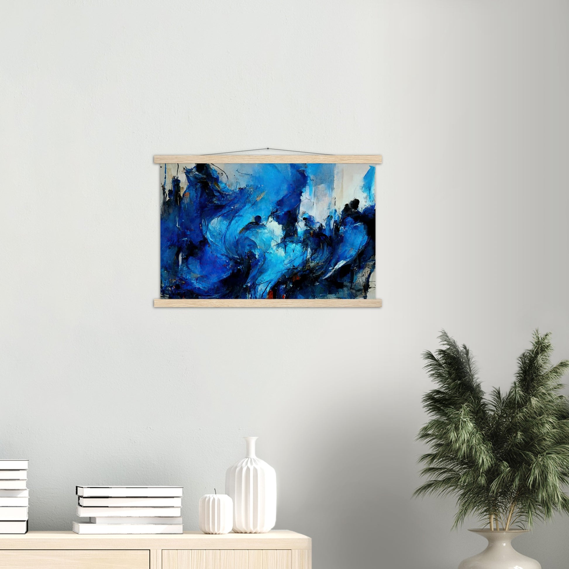 Poster mit Holzleisten in Museumsqualität - Blue Revolution - Art of Cubism - Fineart - Peace - Wandkunst - Mankind - Poster with frame - Abstract Blue Kollektion - artwork - art brand - printed cup personalized - pixelboys - Kunstdrucke - wandbilder - wall art - Kunst auf Tassen - vintage art - Office Poster - Gastrotassen - Wanddekoration - Geschenkidee  - political peace - freedom - uno - Geschenkidee - Acrylkunst - blauhelme - Geschenkidee - Office Poster - Acryldruck -