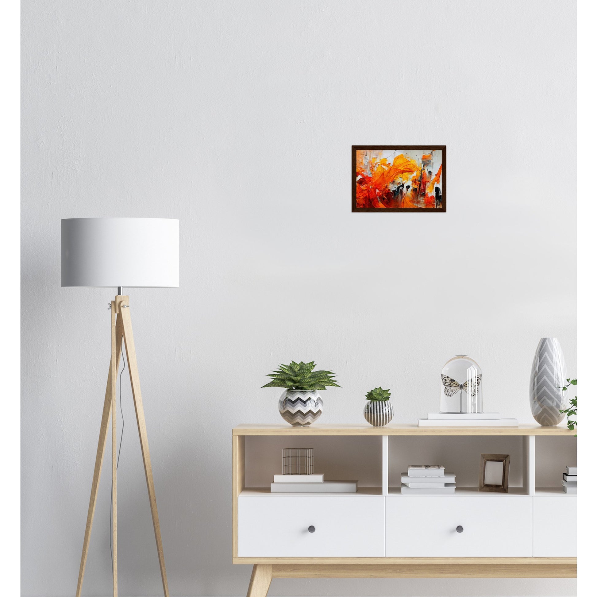 Poster mit Holzrahmen - in Museumsqualität - “Urban Indian Summer“ - autumn - Neu-Delhi - Kalkutta- Ölgemälde - Abstract - India Art - Posterleisten - Fineart - Posterrahmen  - Wandkunst - Holzrahmen - Poster with frame - Abstract Orange - artwork - art brand - printed cup personalized - Holzleisten - pixelboys - Kunstdrucke - wandbilder - wall art - Kunst auf Tassen  - Office Poster - Gastrotassen - Wanddekoration - Fineart  - Acrylkunst - Geschenkidee - Office Poster - Acryldruck - Abstrakte Kunst -