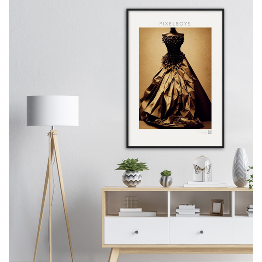 Poster mit Rahmen - Art Du Café - Hot Fashion - No. 2 - "Isabella" - Kaffebohnen Liebe ♡ - Amore ♡ - Pizza Pasta Love - Kaffe Liebe ♡- Künstler: "The Unknown Artist Nb-517" - Kunstdruck - Wandbild - Poster - Pixelboys - Atelier - Mailand - Rom - Neapel - Turin - Palermo - Catania - Florenz - Genua - Bologna - Bari -