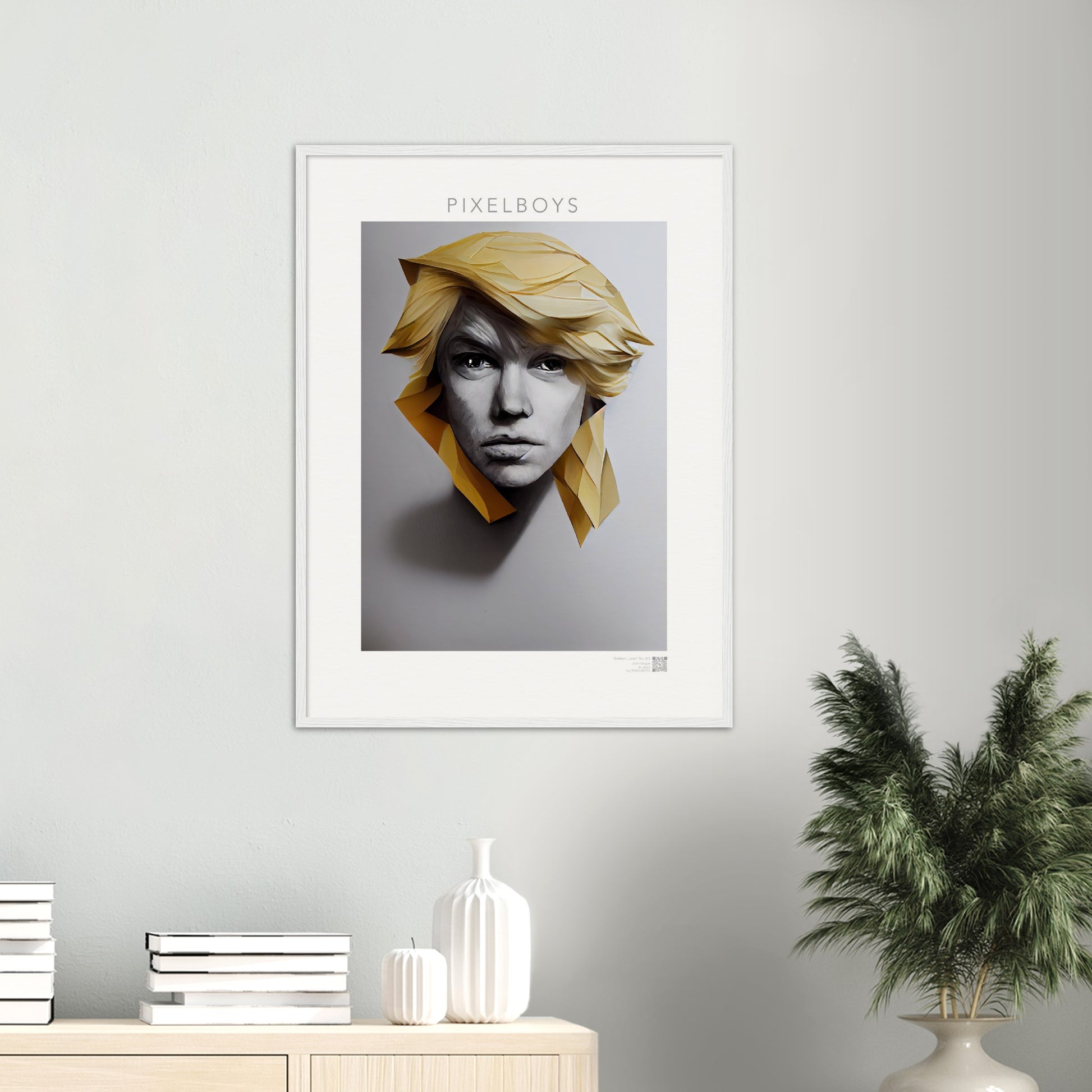 Poster mit Rahmen (Holz) in Museumsqualität - Brothers "Leon" - No.3  - vintage art - Art of Brother - Fineart - Drillinge - Wandkunst - Poster with frame - Bruder Kollektion - artwork - art brand - printed cup personalized - pixelboys - Kunstdrucke - wandbilder - wall art - Kunst auf Tassen - Office Poster - Gastrotassen - Wanddekoration - Geschenkidee  - blonde brüder - big - brother - family - Geschenkidee - Acrylkunst - triplets - Geschenkidee - Office Poster - Acryldruck -