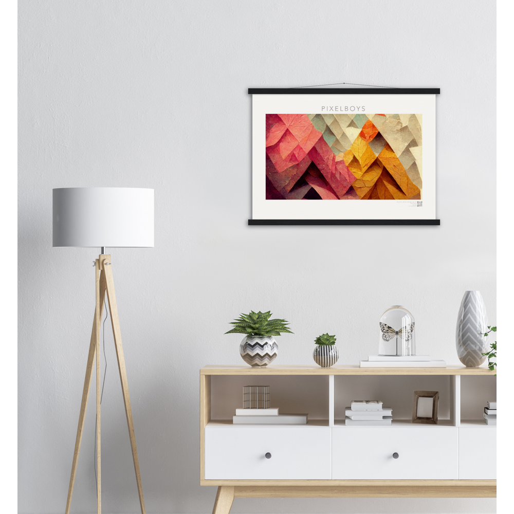 Poster mit Leisten - Paper Fall-No. 1: "Autumn Feelings" Wandbilder & Poster Online Shop - Schöne Herbstposter -