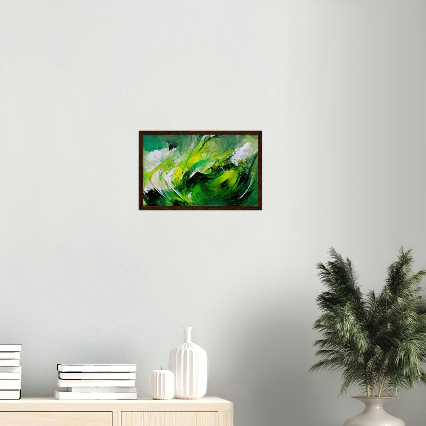 Poster mit Rahmen (Holz) in Museumsqualität - Green Storm - Ölgemälde - Grüner Sturm - Abstract - Klima - Planet - Fineart - Green Sea - Wandkunst - Holzrahmen - Poster with frame - Abstract Green Kollektion - artwork - art brand - printed cup personalized - pixelboys - Kunstdrucke - wandbilder - wall art - Kunst auf Tassen - vintage art - Office Poster - Gastrotassen - Wanddekoration - Fineart  - Colorfull - Dynamic - Geschenkidee - Acrylkunst - Geschenkidee - Office Poster - Acryldruck - Abstrakte Kunst -